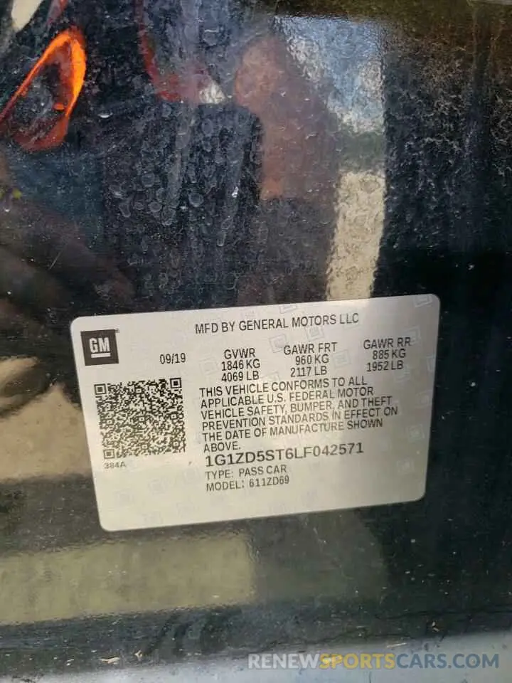 12 Photograph of a damaged car 1G1ZD5ST6LF042571 CHEVROLET MALIBU 2020