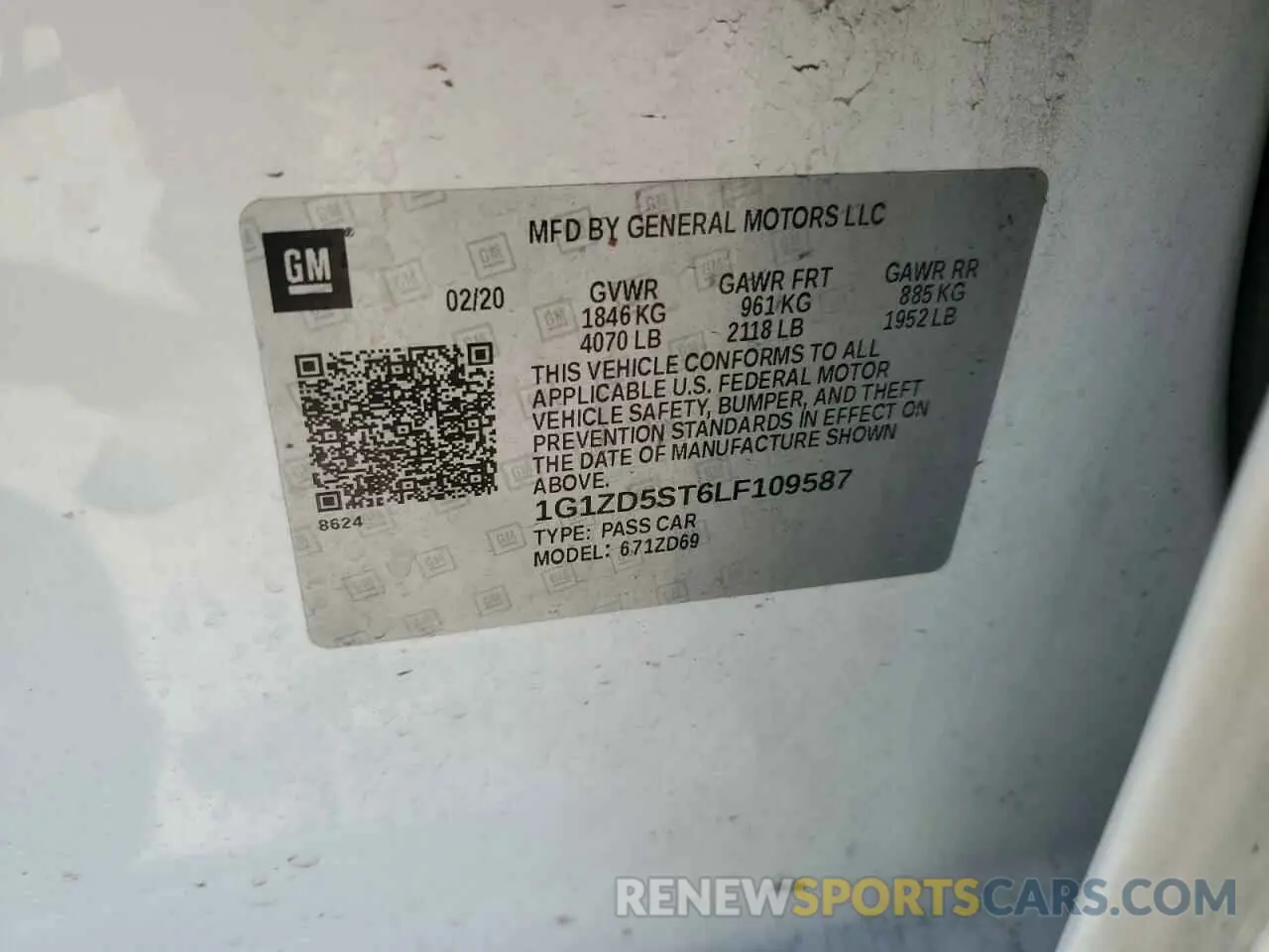 12 Photograph of a damaged car 1G1ZD5ST6LF109587 CHEVROLET MALIBU 2020