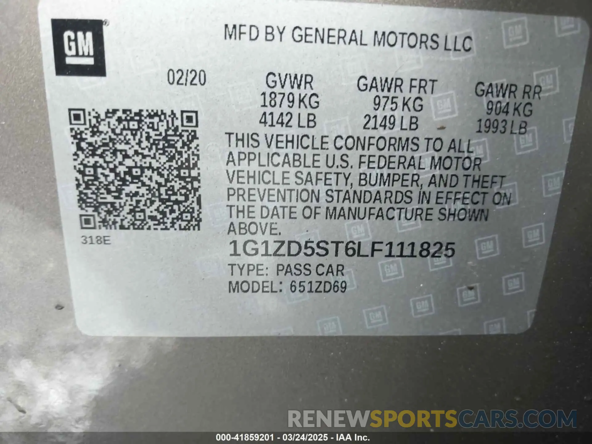 9 Photograph of a damaged car 1G1ZD5ST6LF111825 CHEVROLET MALIBU 2020