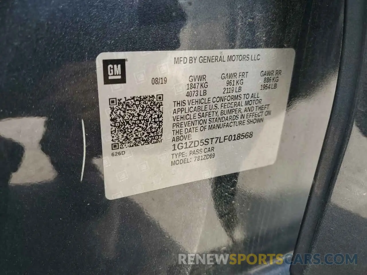 12 Photograph of a damaged car 1G1ZD5ST7LF018568 CHEVROLET MALIBU 2020