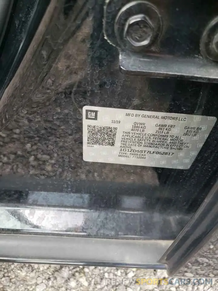 14 Photograph of a damaged car 1G1ZD5ST7LF052817 CHEVROLET MALIBU 2020