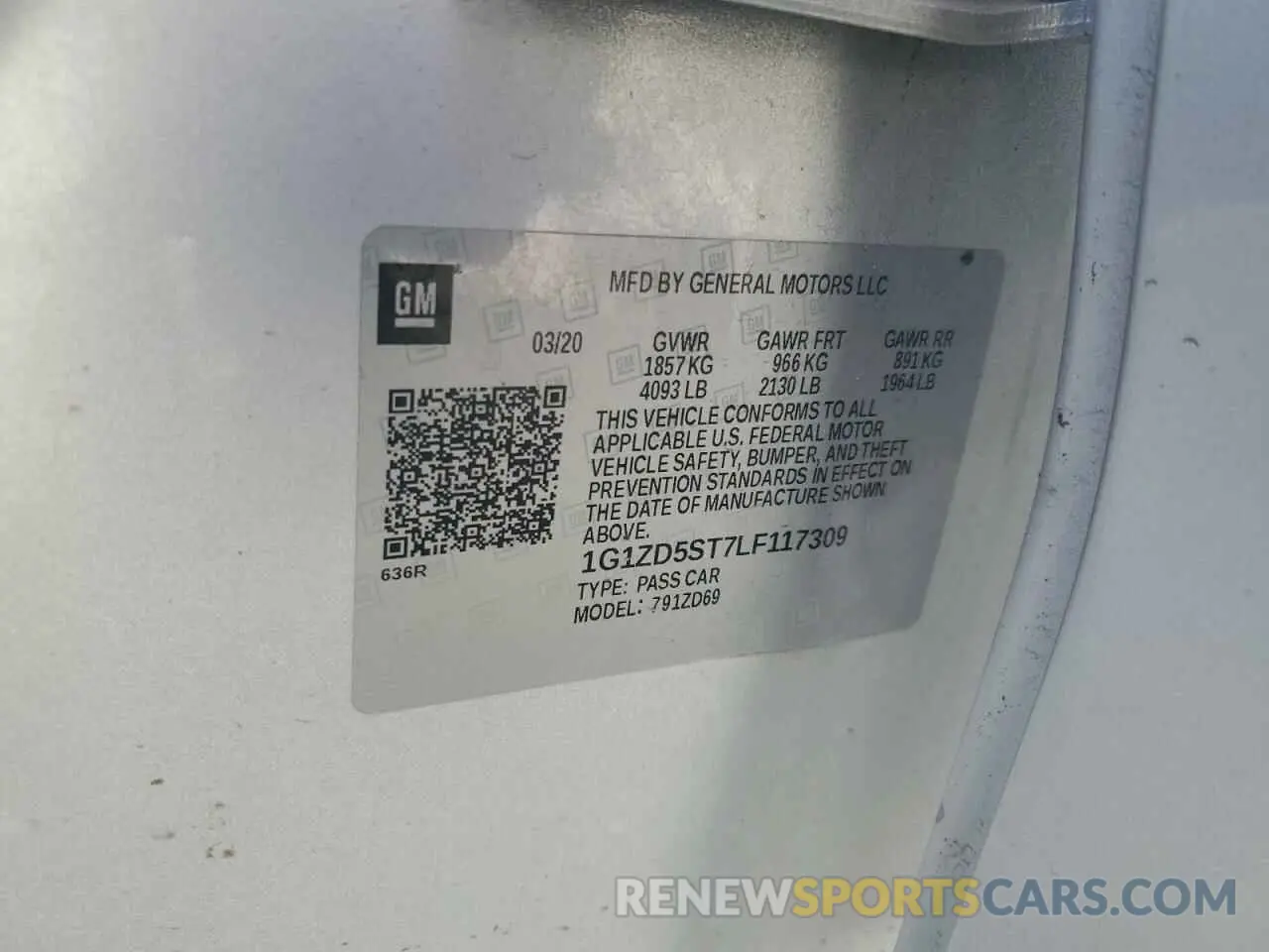 13 Photograph of a damaged car 1G1ZD5ST7LF117309 CHEVROLET MALIBU 2020