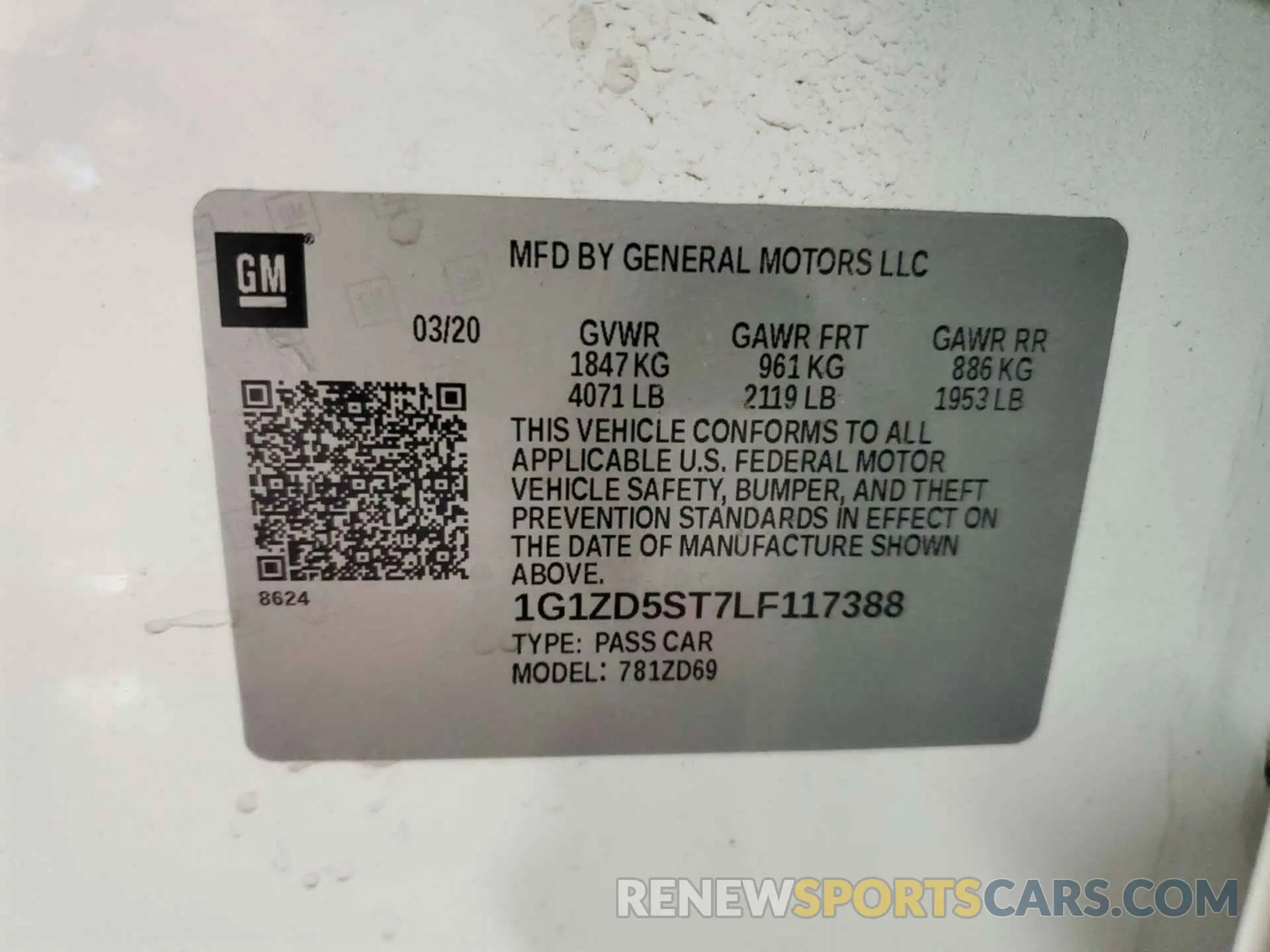 6 Photograph of a damaged car 1G1ZD5ST7LF117388 CHEVROLET MALIBU 2020