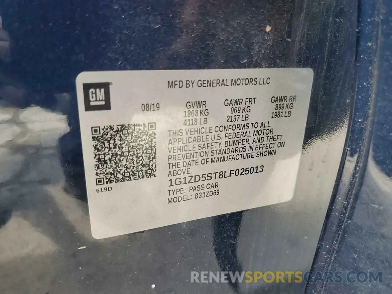 12 Photograph of a damaged car 1G1ZD5ST8LF025013 CHEVROLET MALIBU 2020