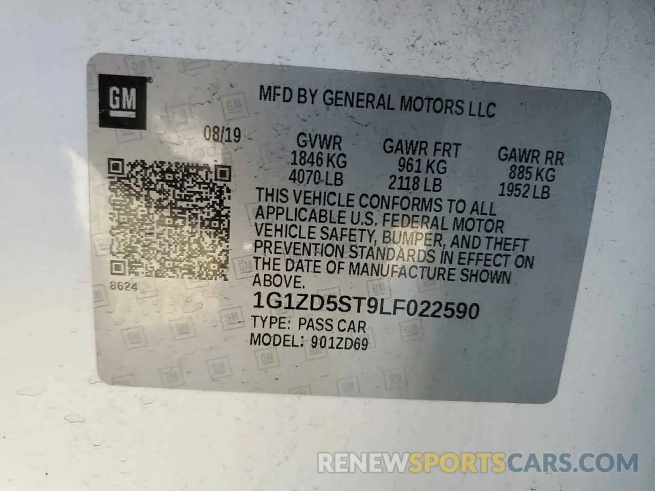 13 Photograph of a damaged car 1G1ZD5ST9LF022590 CHEVROLET MALIBU 2020