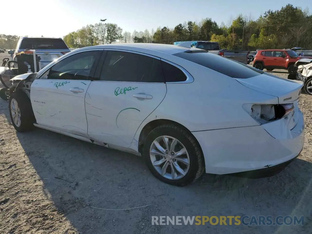 2 Photograph of a damaged car 1G1ZD5ST9LF022590 CHEVROLET MALIBU 2020