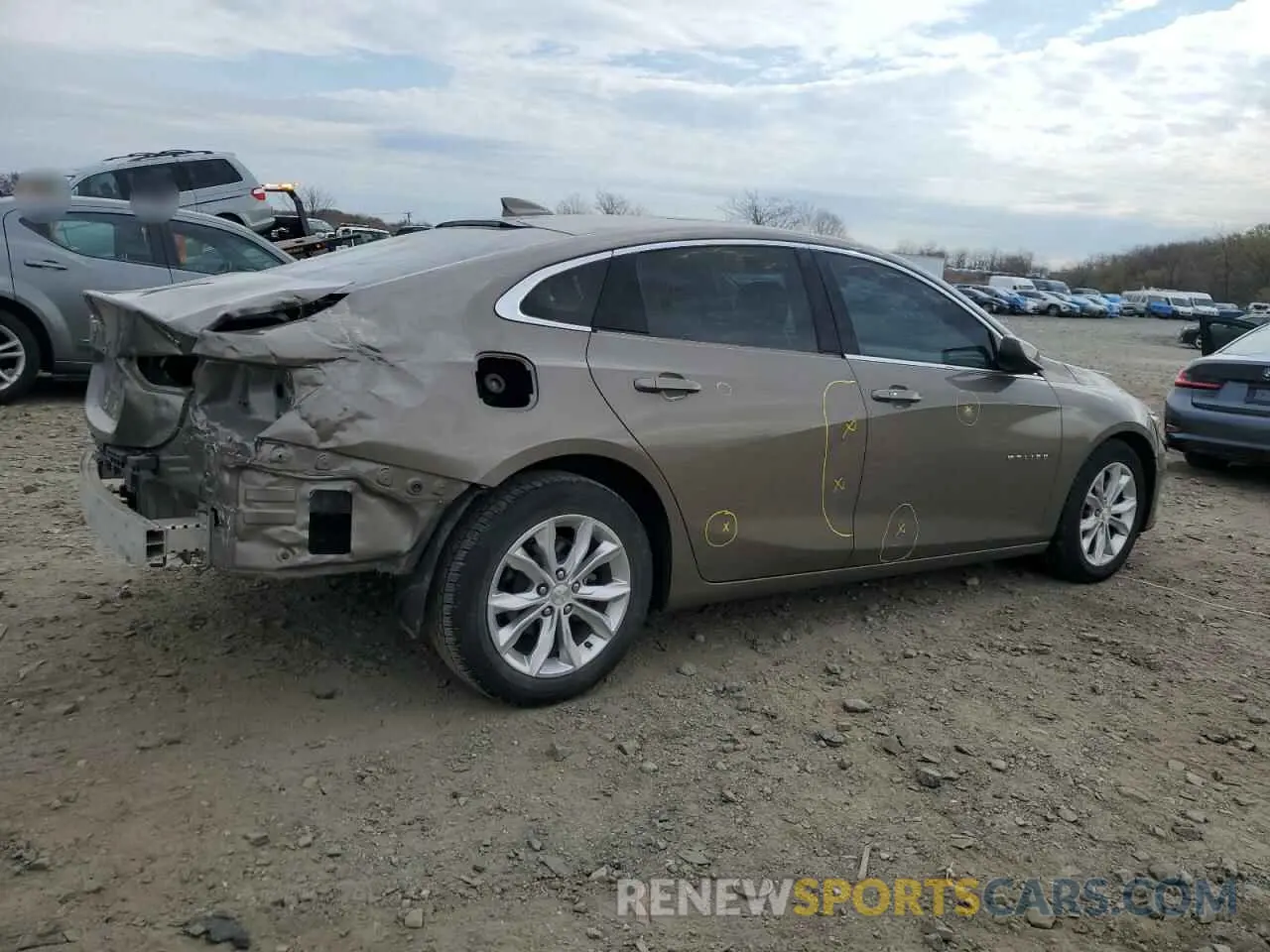 3 Photograph of a damaged car 1G1ZD5STXLF003983 CHEVROLET MALIBU 2020