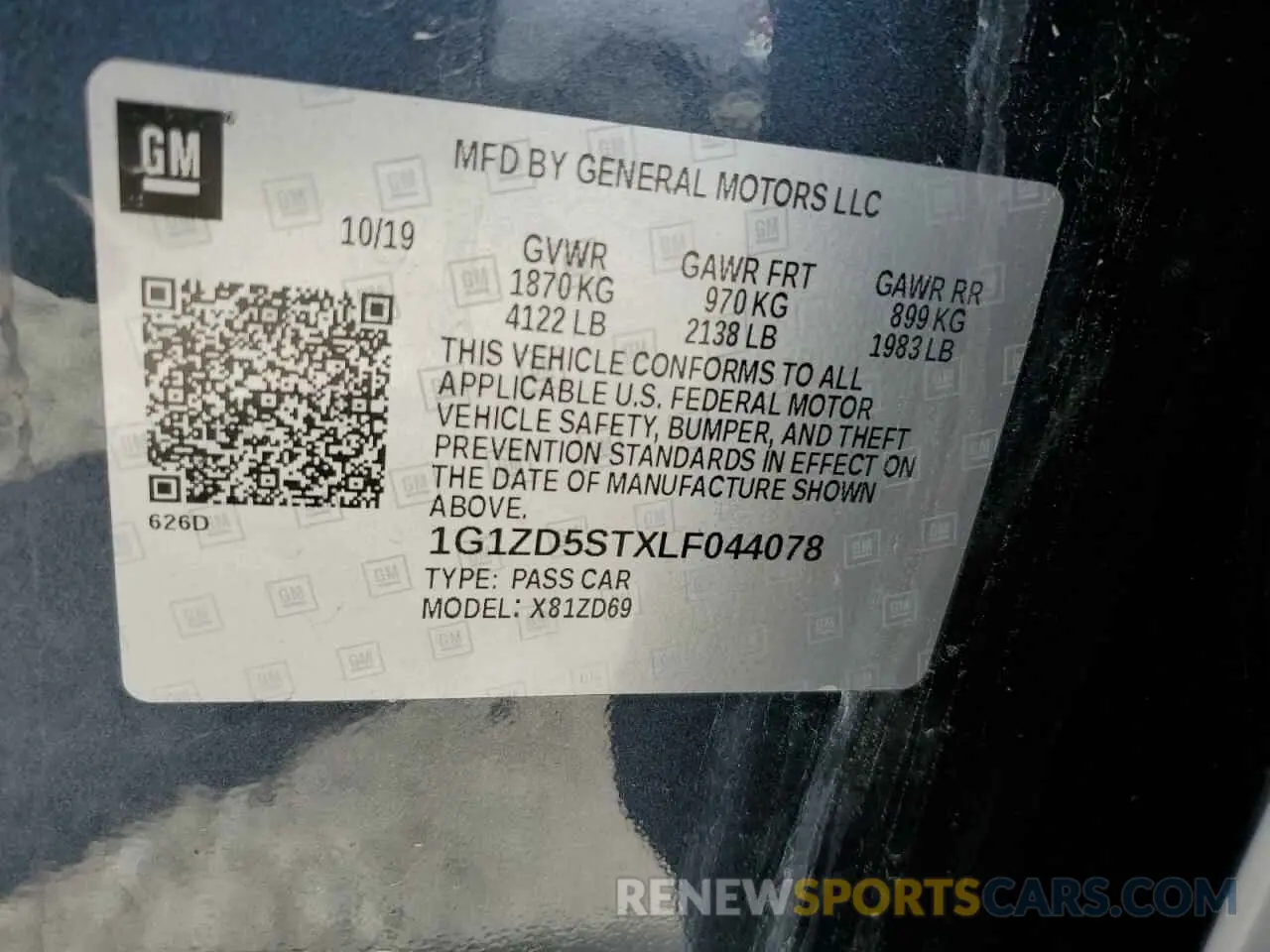 12 Photograph of a damaged car 1G1ZD5STXLF044078 CHEVROLET MALIBU 2020