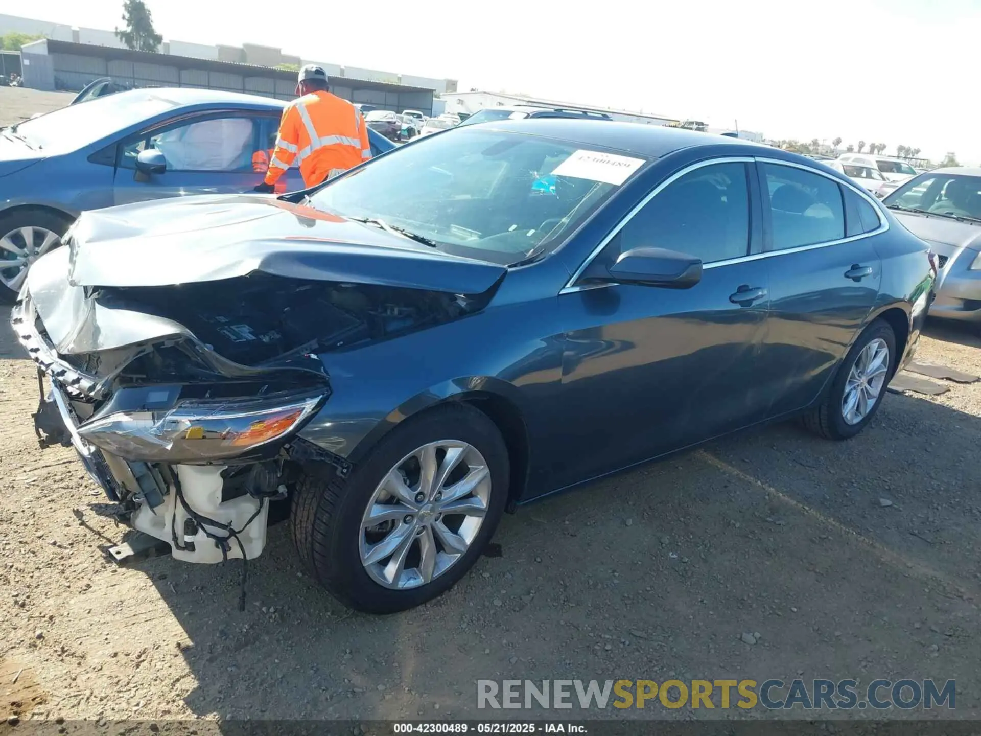 2 Photograph of a damaged car 1G1ZD5STXLF047420 CHEVROLET MALIBU 2020