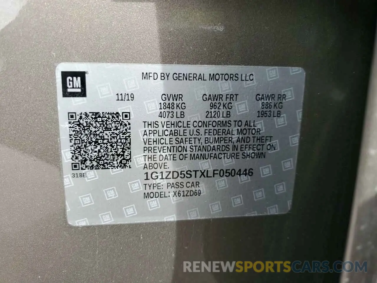14 Photograph of a damaged car 1G1ZD5STXLF050446 CHEVROLET MALIBU 2020