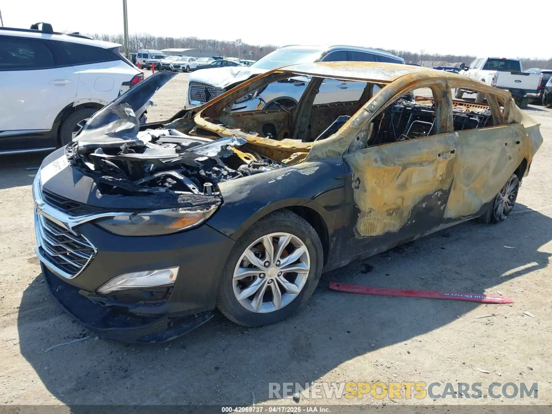 2 Photograph of a damaged car 1G1ZD5STXLF069482 CHEVROLET MALIBU 2020