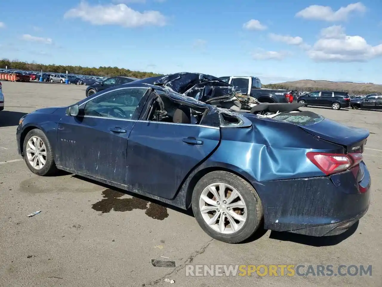 2 Photograph of a damaged car 1G1ZD5STXLF078683 CHEVROLET MALIBU 2020