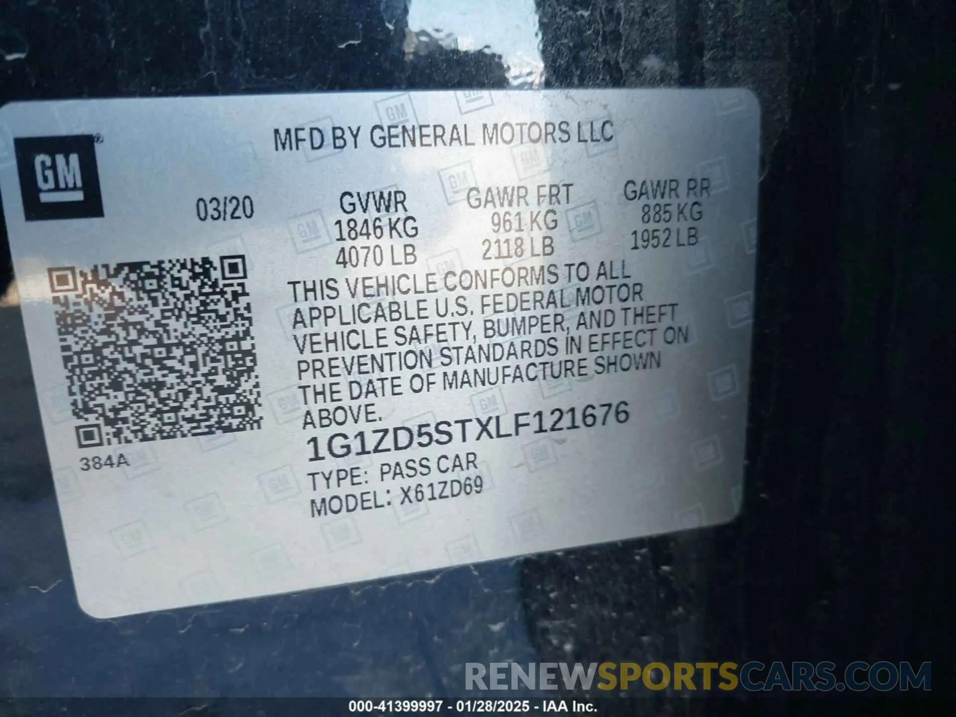 9 Photograph of a damaged car 1G1ZD5STXLF121676 CHEVROLET MALIBU 2020
