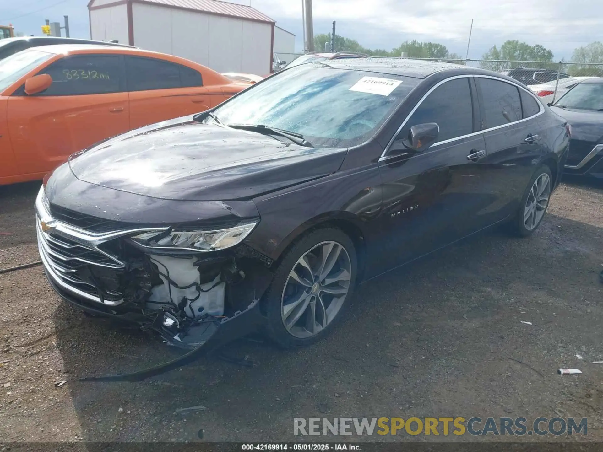 2 Photograph of a damaged car 1G1ZE5SX3LF142997 CHEVROLET MALIBU 2020