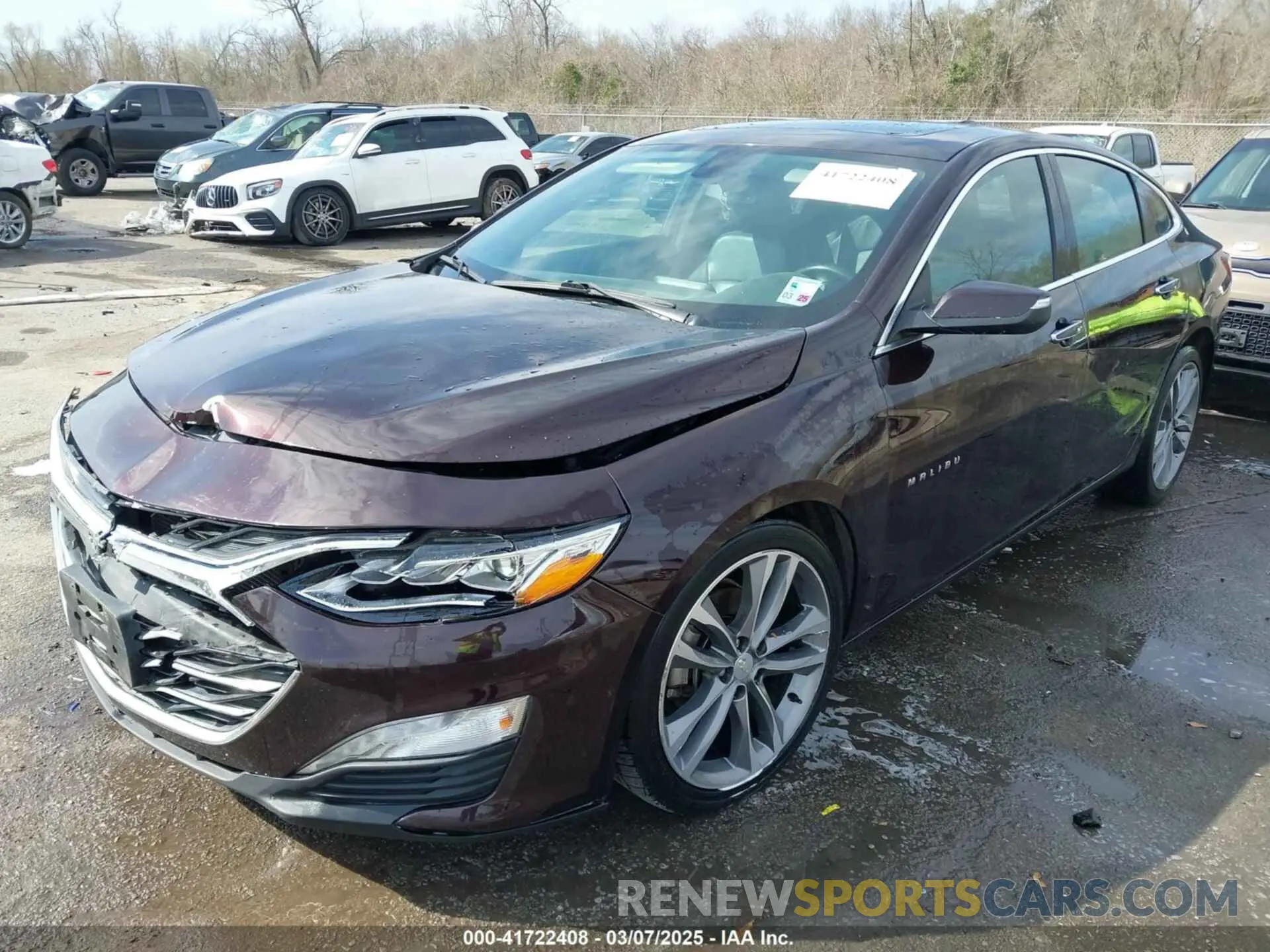 2 Photograph of a damaged car 1G1ZE5SX7LF017100 CHEVROLET MALIBU 2020