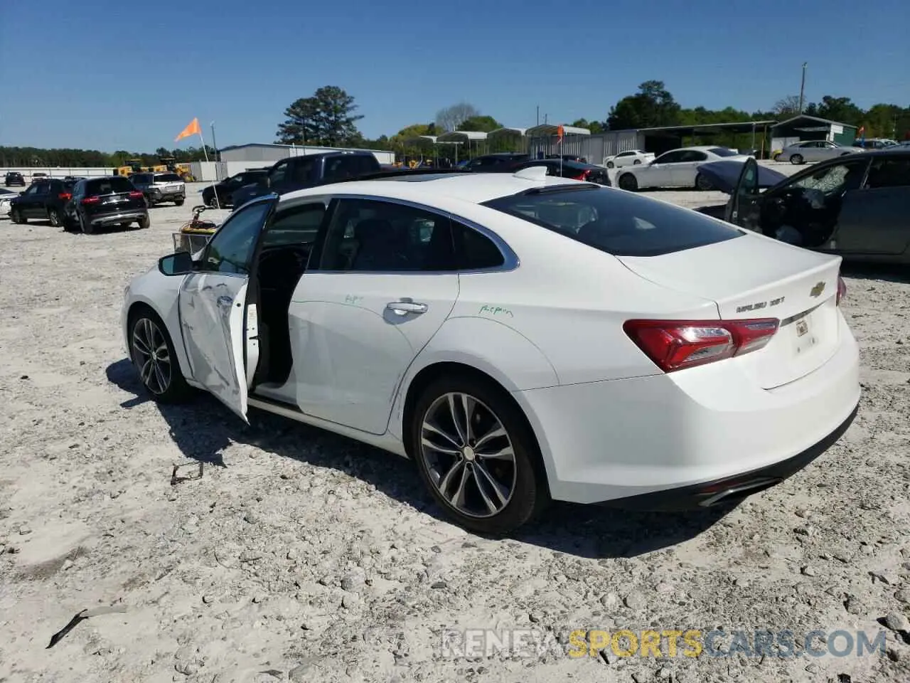 2 Photograph of a damaged car 1G1ZE5SX9LF009256 CHEVROLET MALIBU 2020