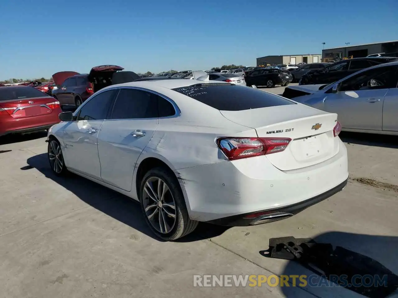 2 Photograph of a damaged car 1G1ZE5SX9LF051121 CHEVROLET MALIBU 2020