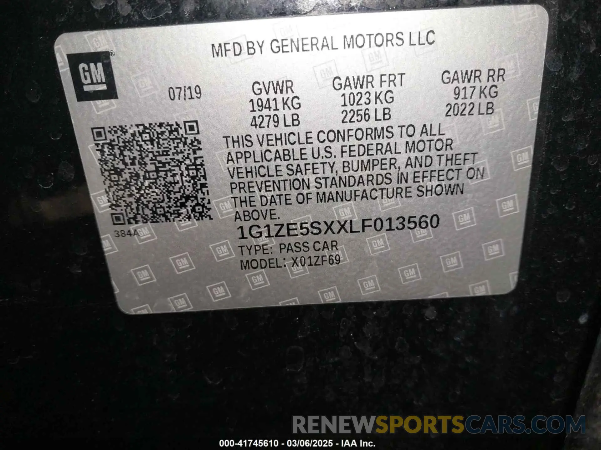9 Photograph of a damaged car 1G1ZE5SXXLF013560 CHEVROLET MALIBU 2020