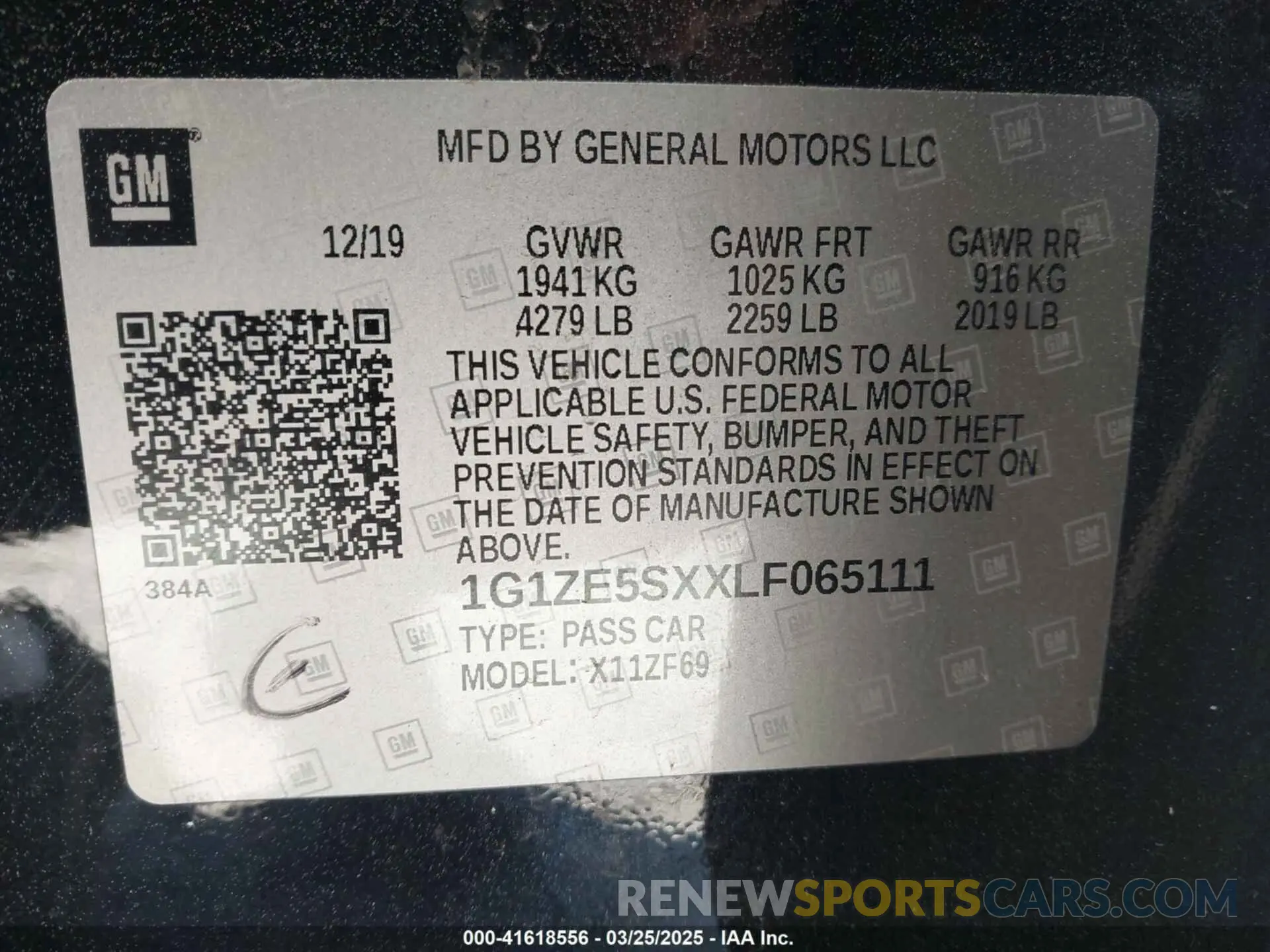9 Photograph of a damaged car 1G1ZE5SXXLF065111 CHEVROLET MALIBU 2020