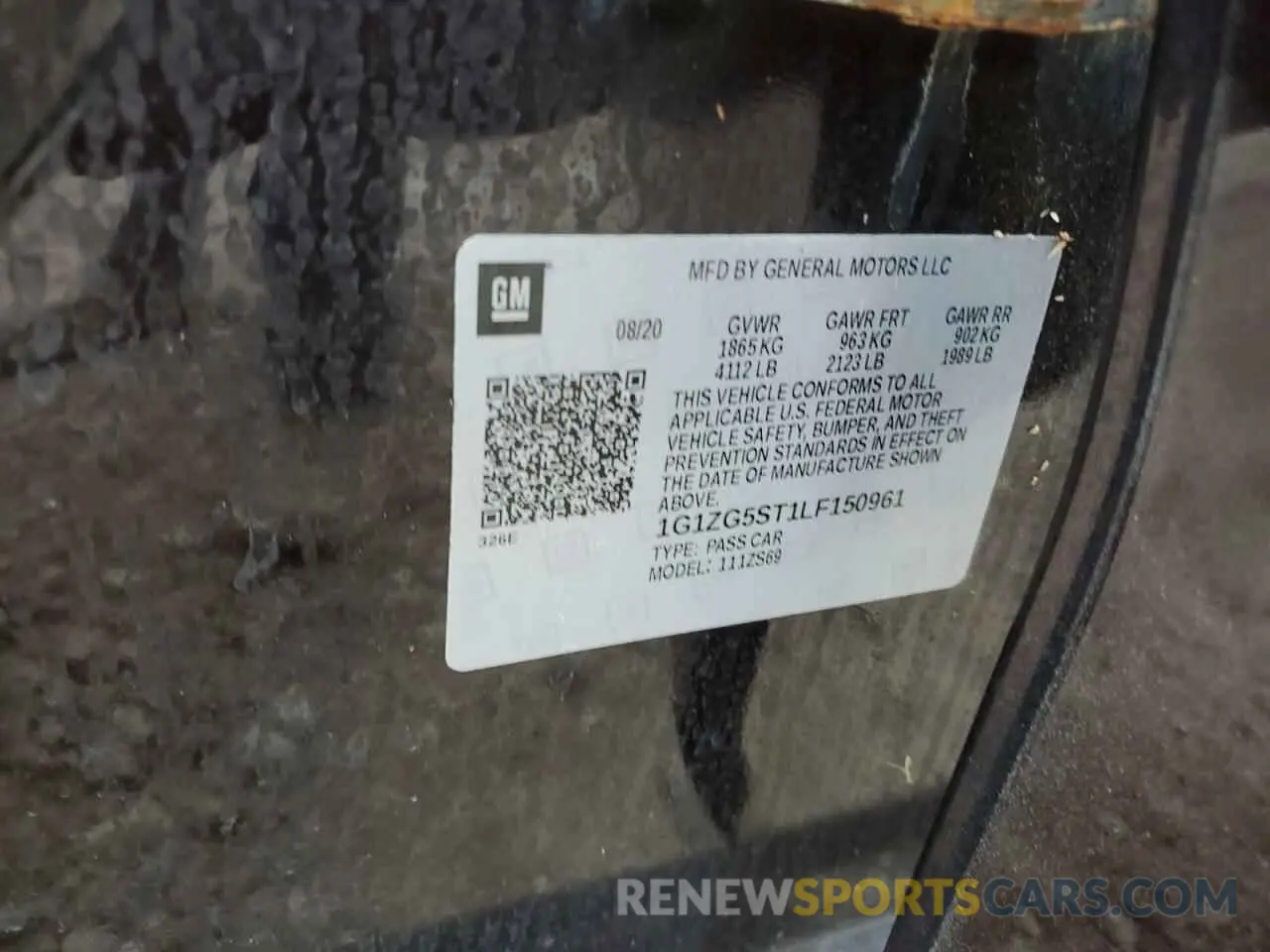 13 Photograph of a damaged car 1G1ZG5ST1LF150961 CHEVROLET MALIBU 2020