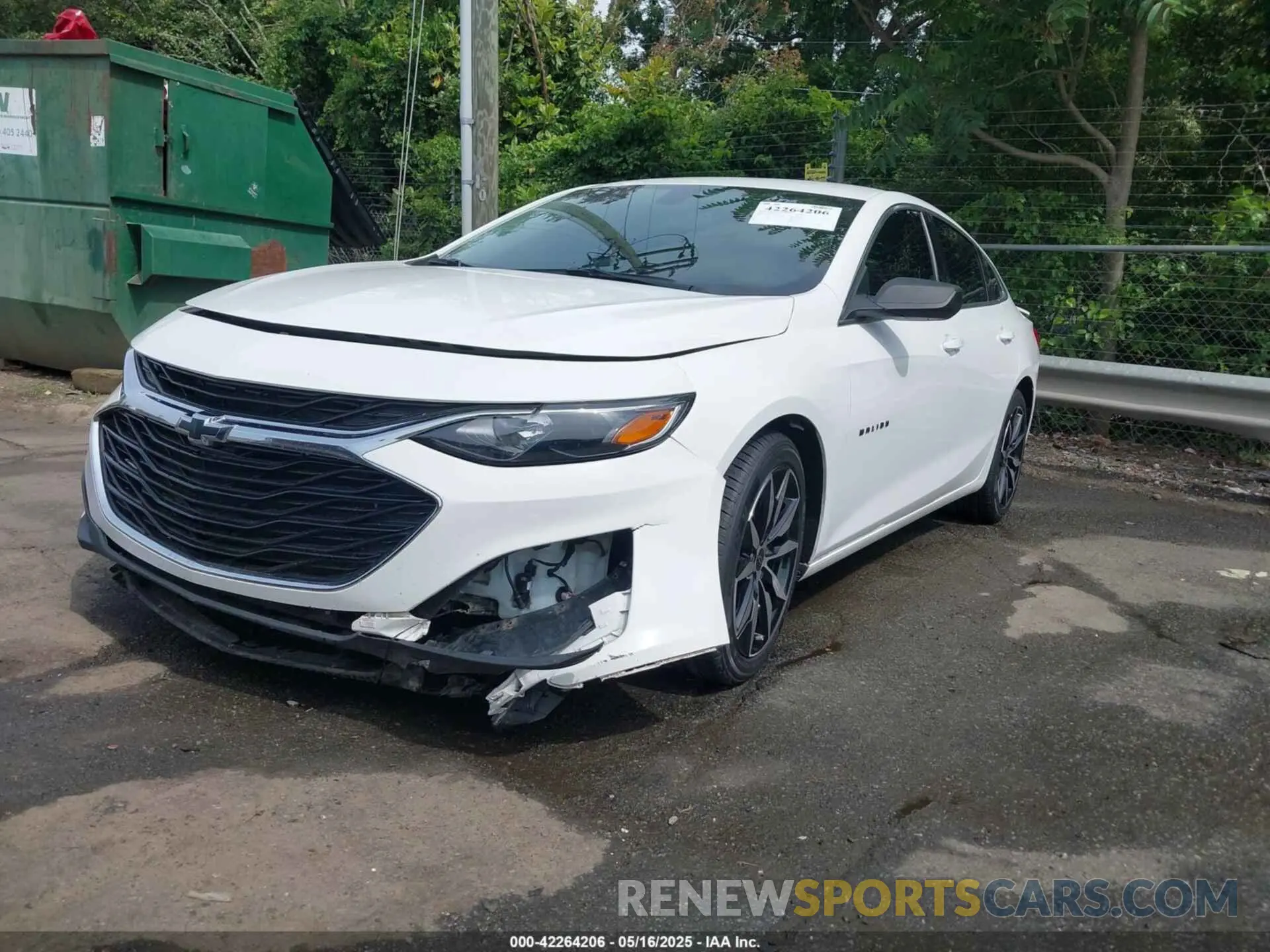 2 Photograph of a damaged car 1G1ZG5ST3LF114981 CHEVROLET MALIBU 2020