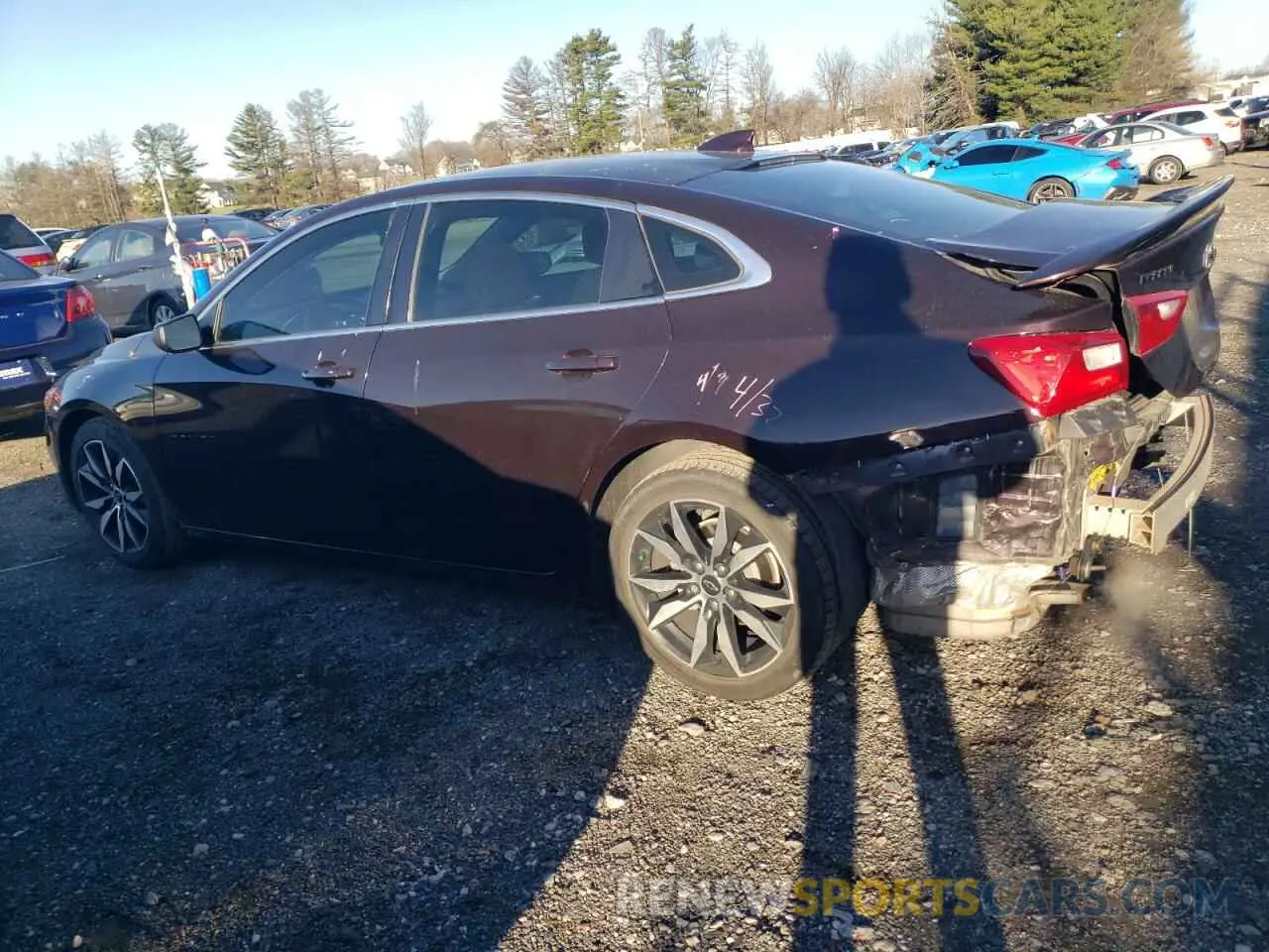 2 Photograph of a damaged car 1G1ZG5ST7LF119570 CHEVROLET MALIBU 2020
