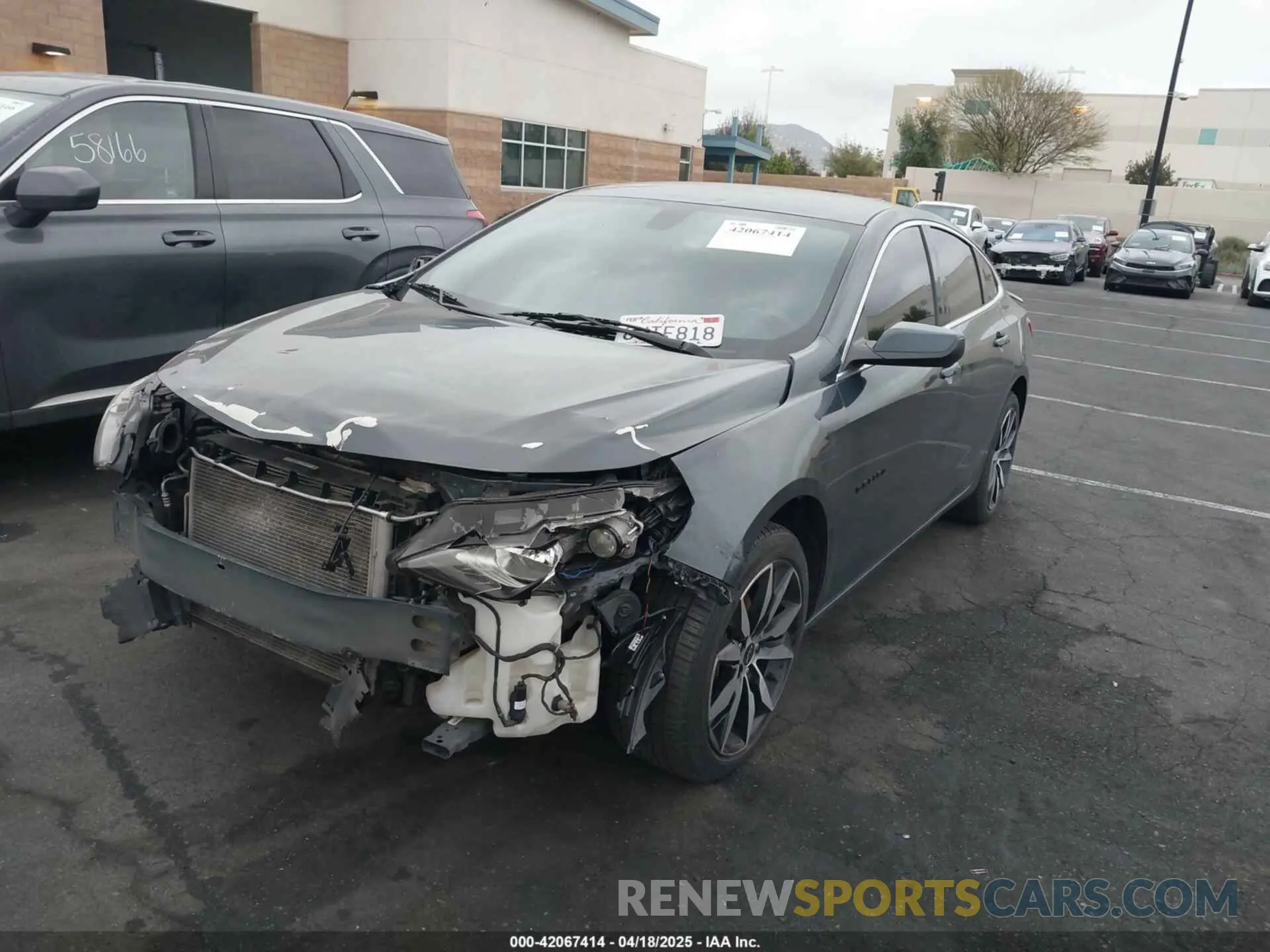2 Photograph of a damaged car 1G1ZG5ST7LF153251 CHEVROLET MALIBU 2020