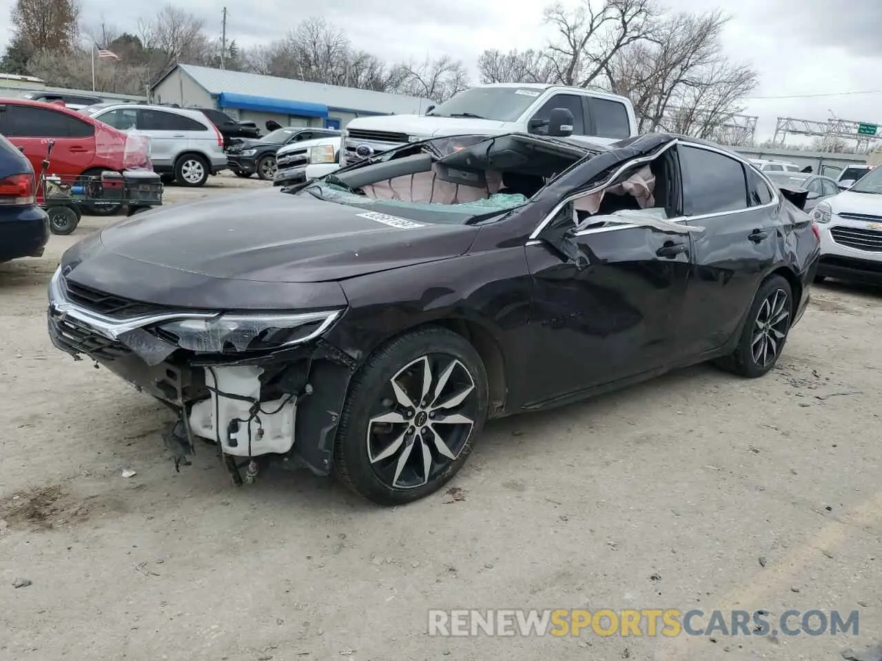 1 Photograph of a damaged car 1G1ZG5STXLF153826 CHEVROLET MALIBU 2020