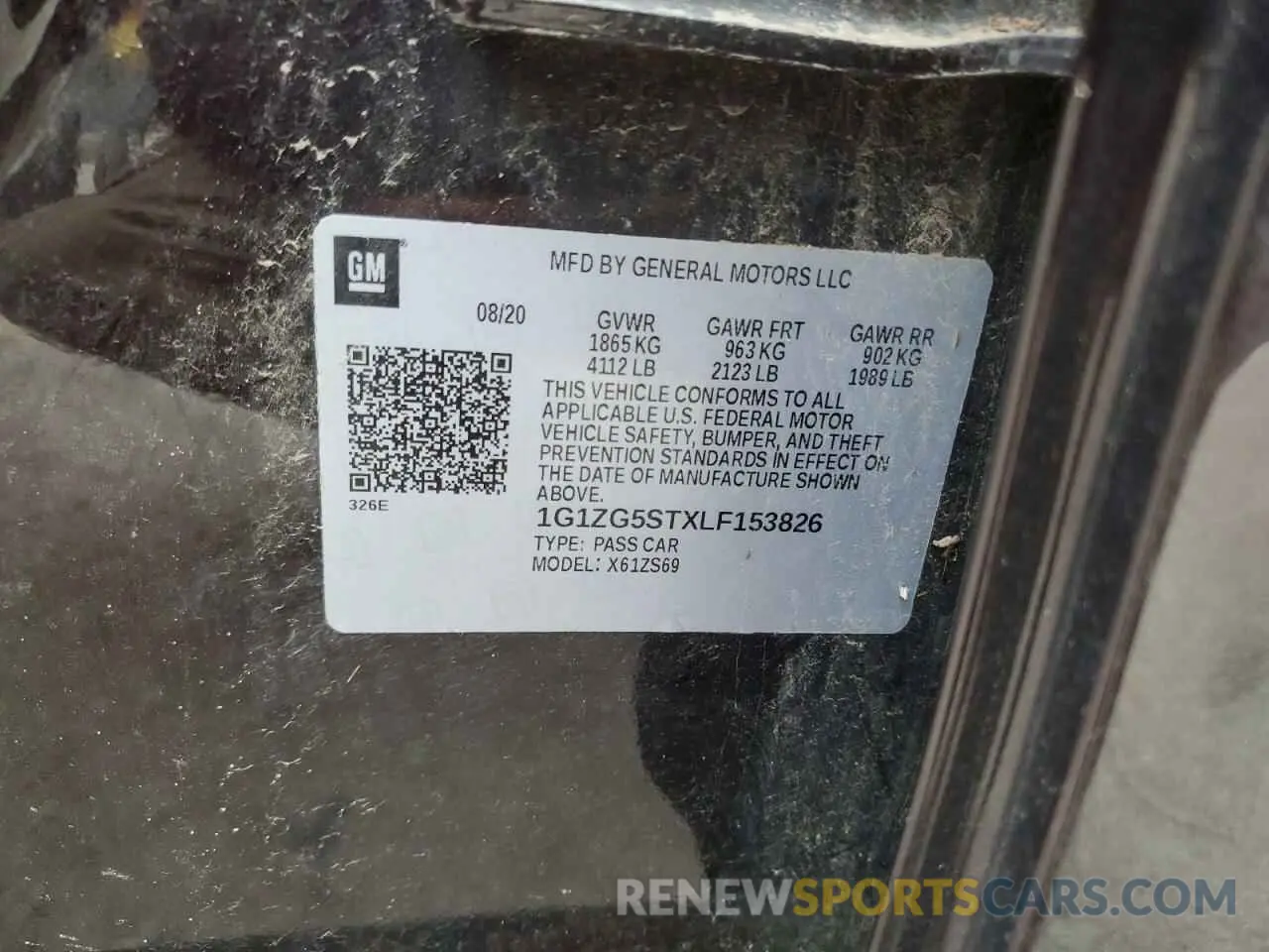 14 Photograph of a damaged car 1G1ZG5STXLF153826 CHEVROLET MALIBU 2020