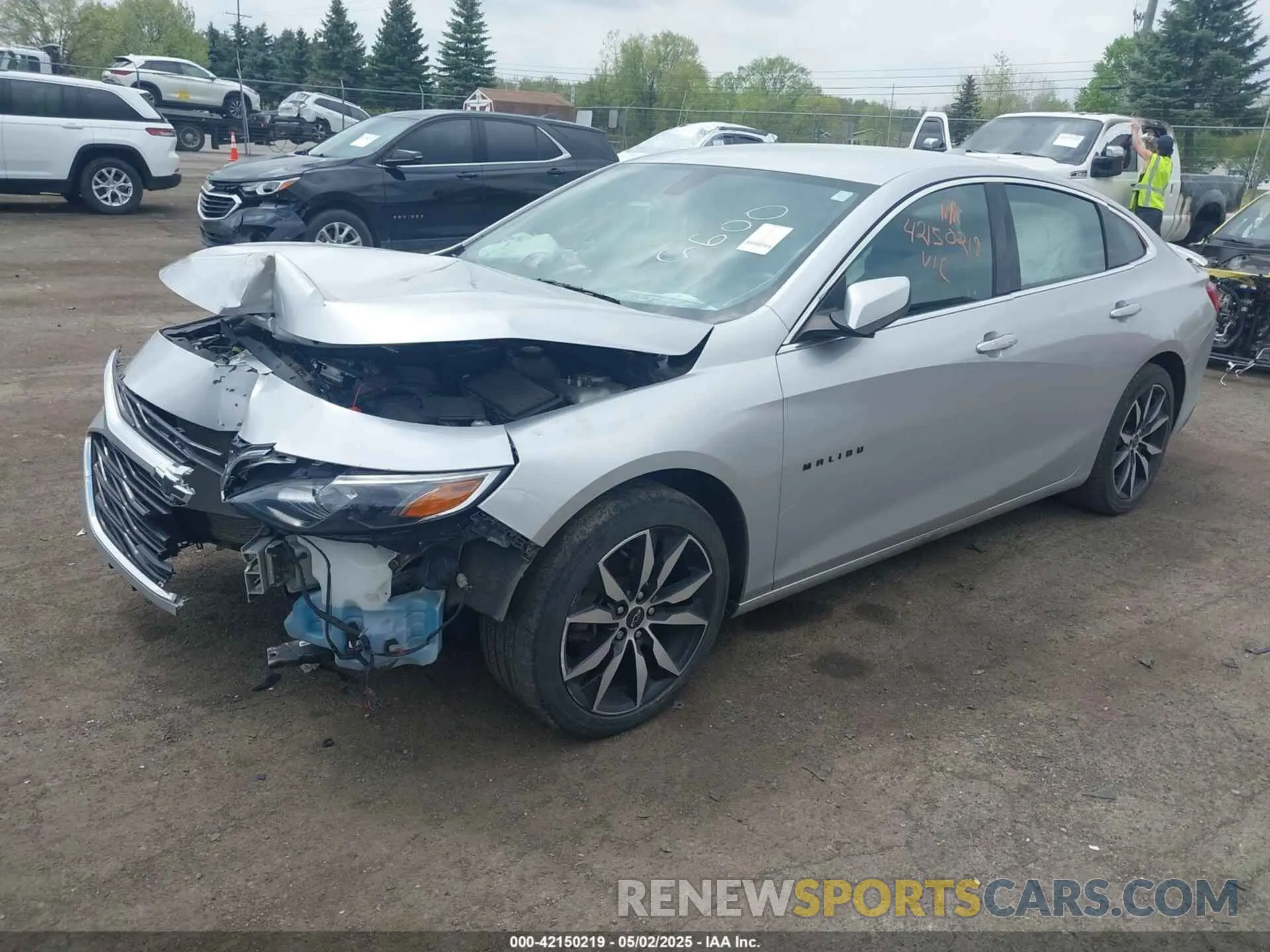 2 Photograph of a damaged car 1G1ZG5STXLF156600 CHEVROLET MALIBU 2020