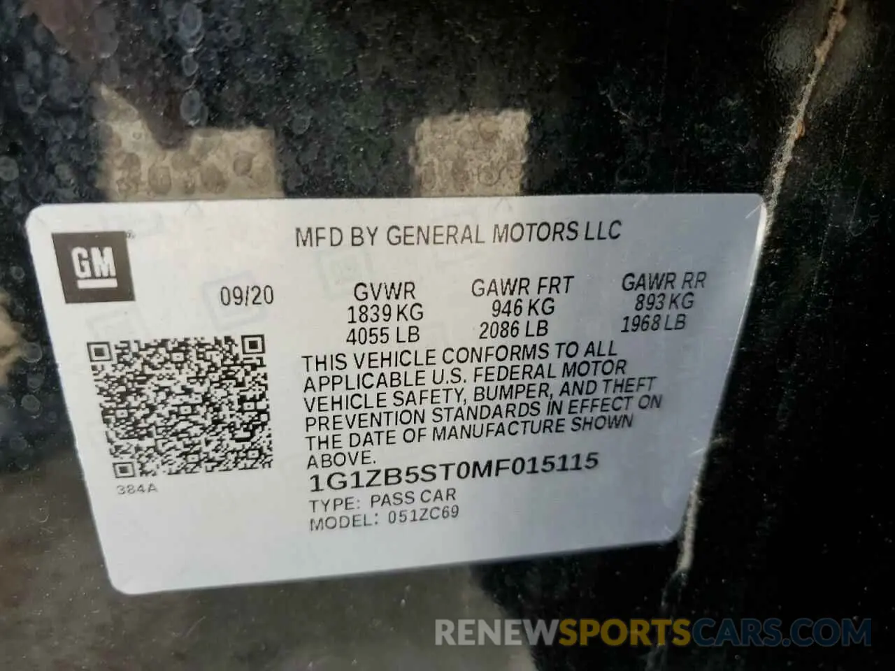 14 Photograph of a damaged car 1G1ZB5ST0MF015115 CHEVROLET MALIBU 2021