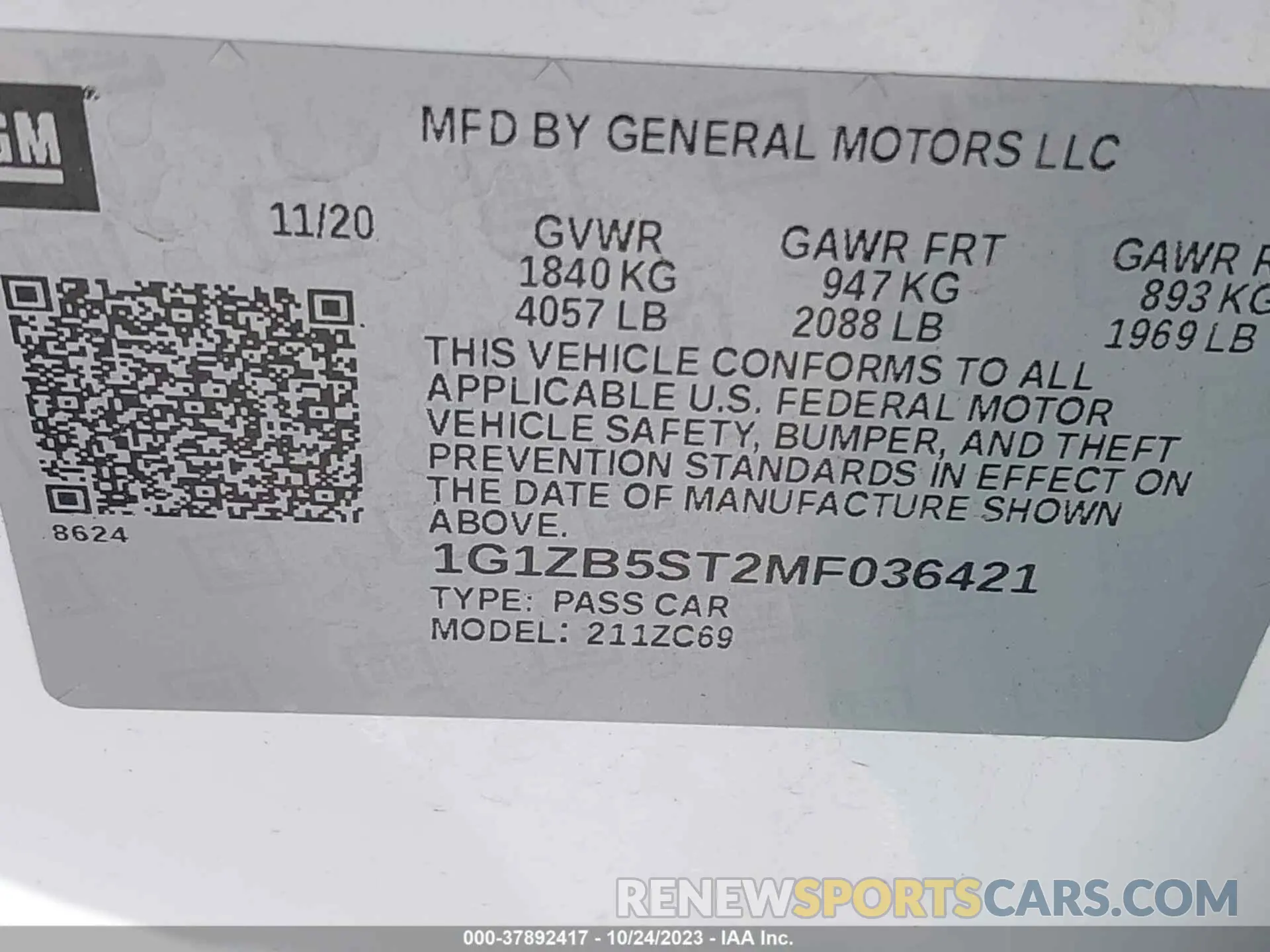 9 Photograph of a damaged car 1G1ZB5ST2MF036421 CHEVROLET MALIBU 2021
