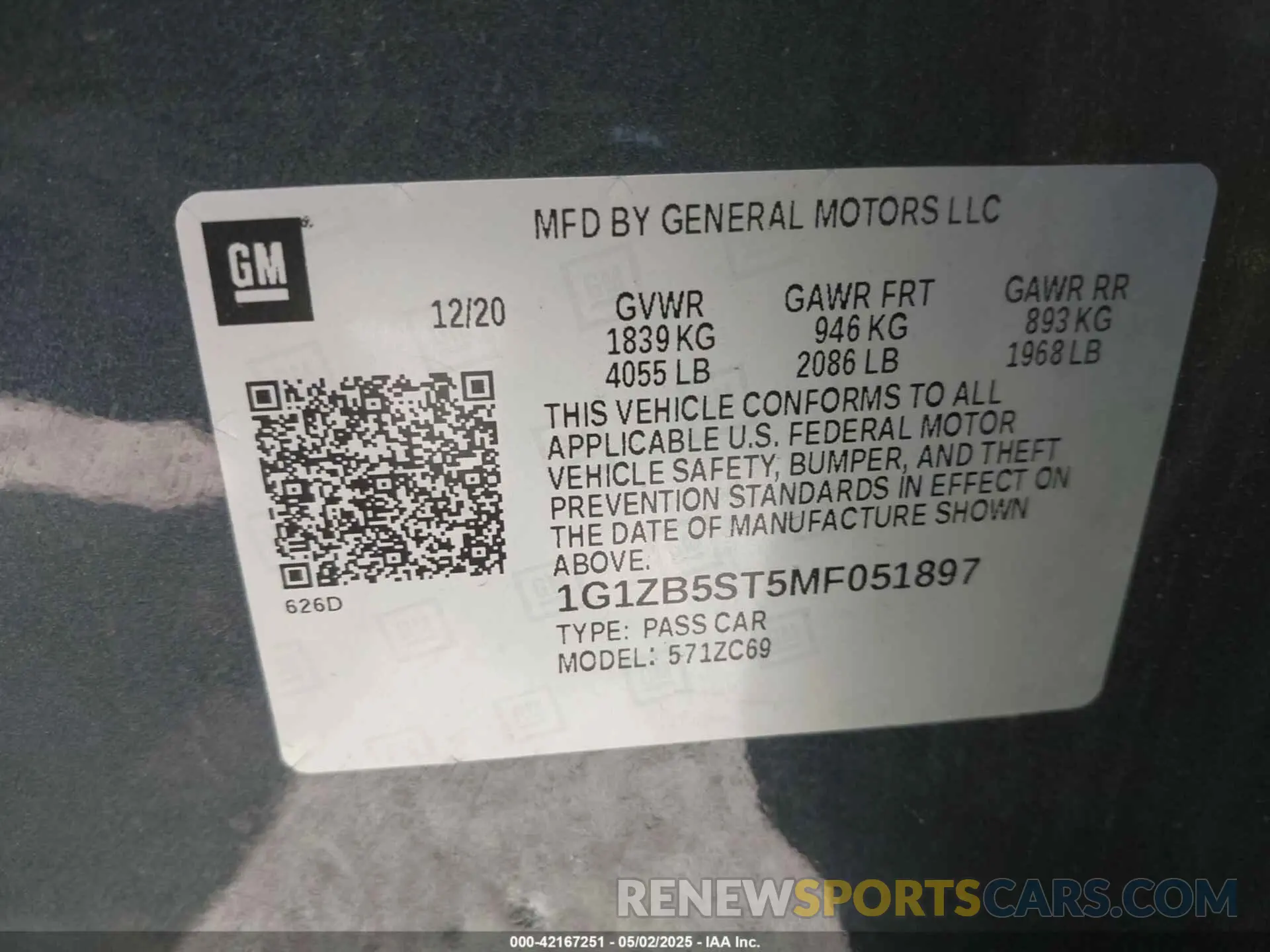 9 Photograph of a damaged car 1G1ZB5ST5MF051897 CHEVROLET MALIBU 2021