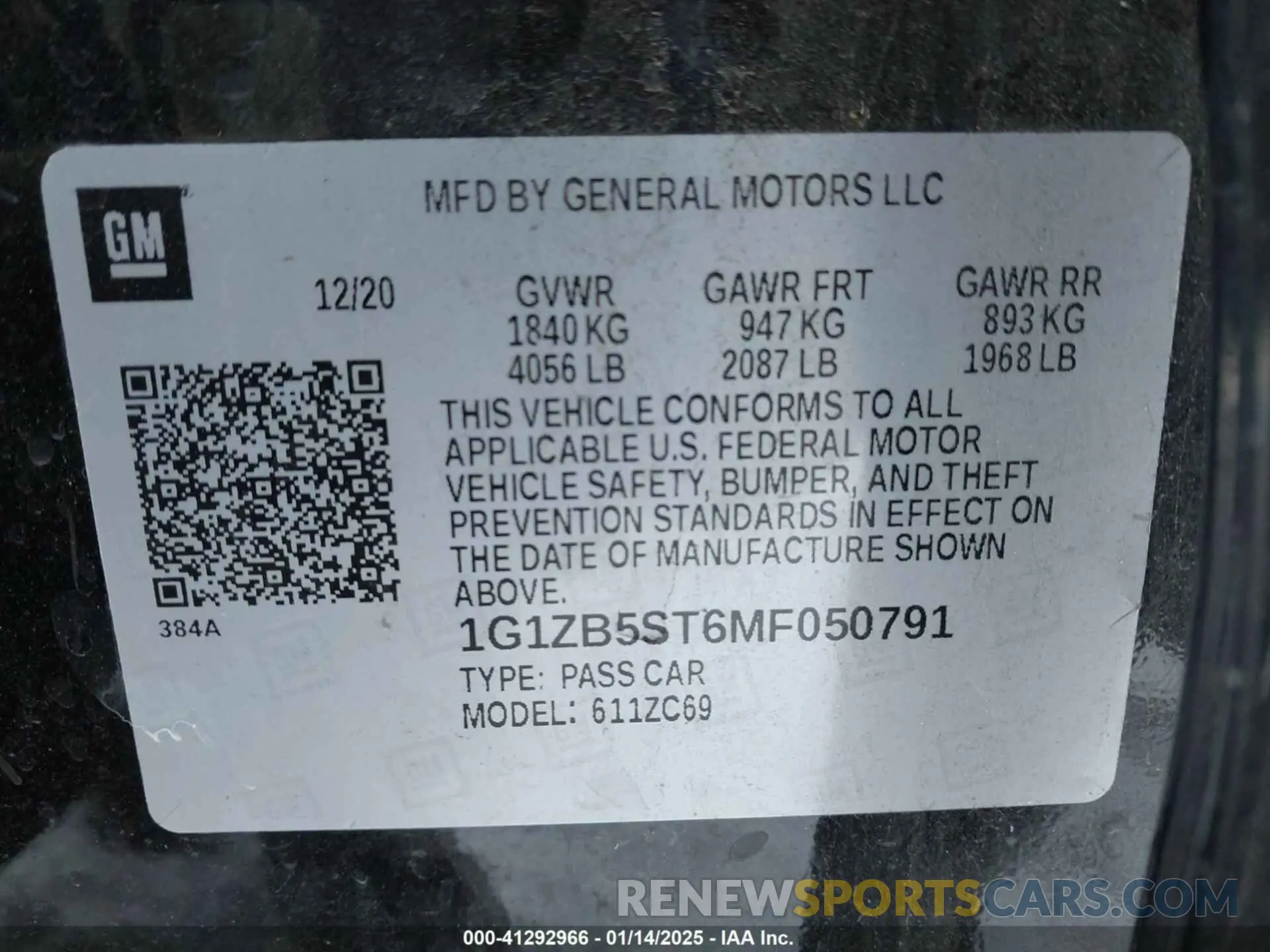 9 Photograph of a damaged car 1G1ZB5ST6MF050791 CHEVROLET MALIBU 2021