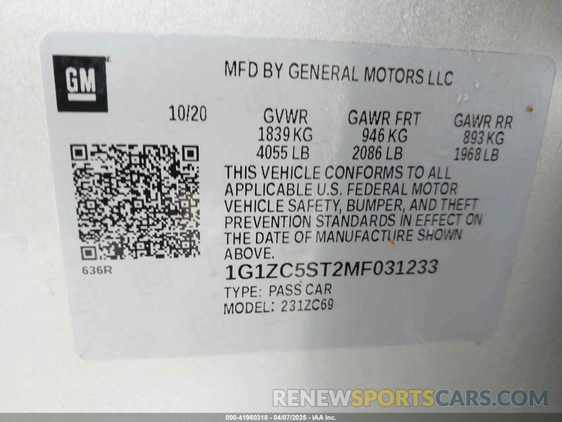 9 Photograph of a damaged car 1G1ZC5ST2MF031233 CHEVROLET MALIBU 2021