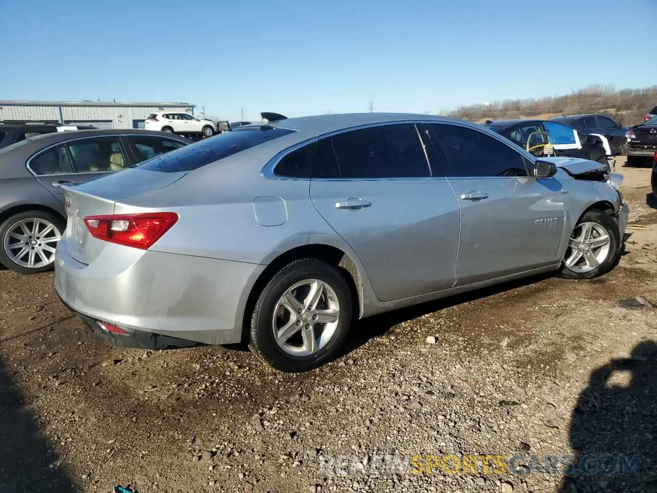 3 Photograph of a damaged car 1G1ZC5ST5MF037995 CHEVROLET MALIBU 2021