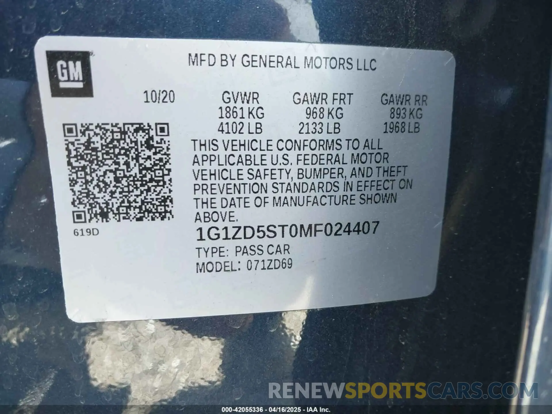 9 Photograph of a damaged car 1G1ZD5ST0MF024407 CHEVROLET MALIBU 2021