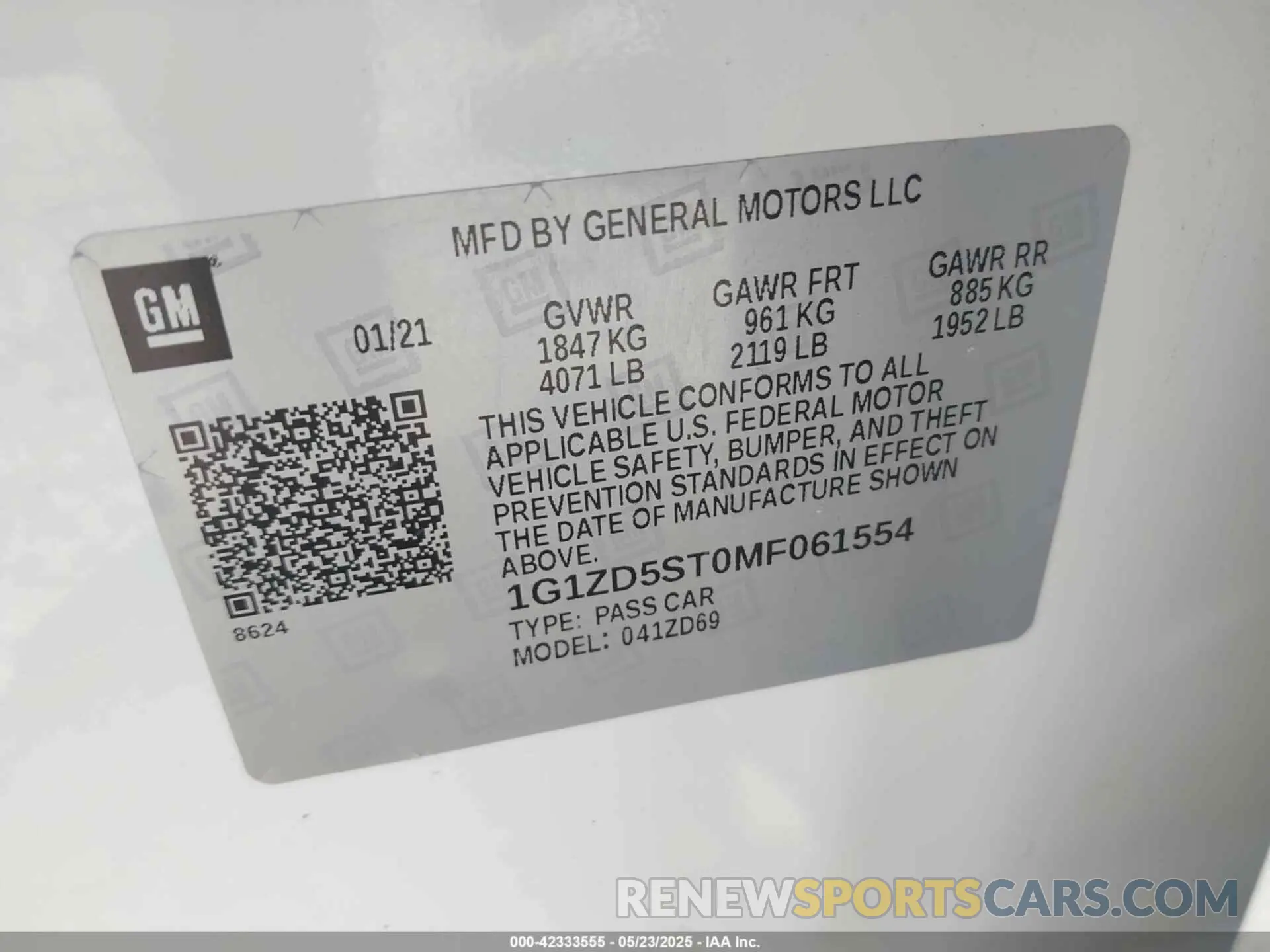 9 Photograph of a damaged car 1G1ZD5ST0MF061554 CHEVROLET MALIBU 2021