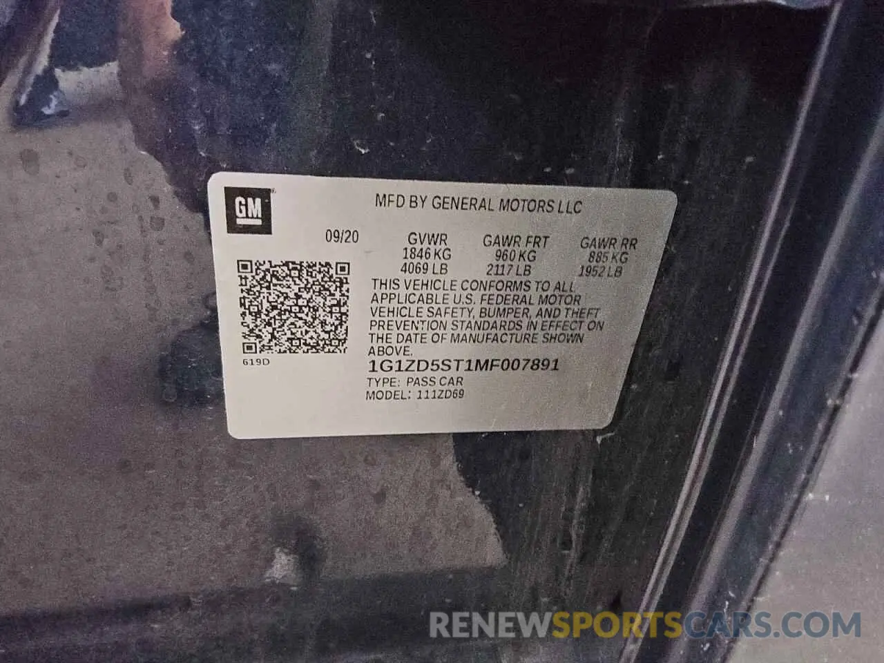 12 Photograph of a damaged car 1G1ZD5ST1MF007891 CHEVROLET MALIBU 2021