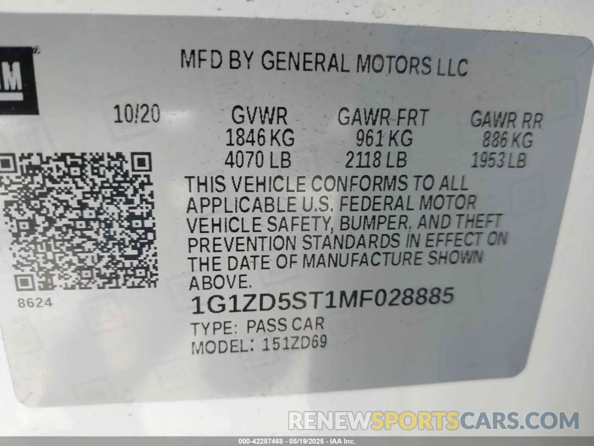9 Photograph of a damaged car 1G1ZD5ST1MF028885 CHEVROLET MALIBU 2021