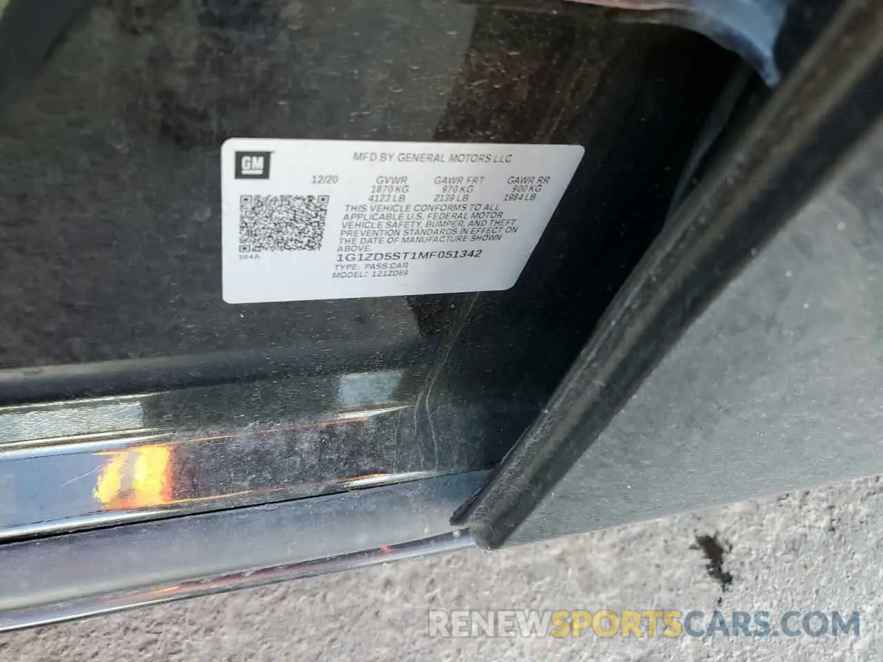 12 Photograph of a damaged car 1G1ZD5ST1MF051342 CHEVROLET MALIBU 2021
