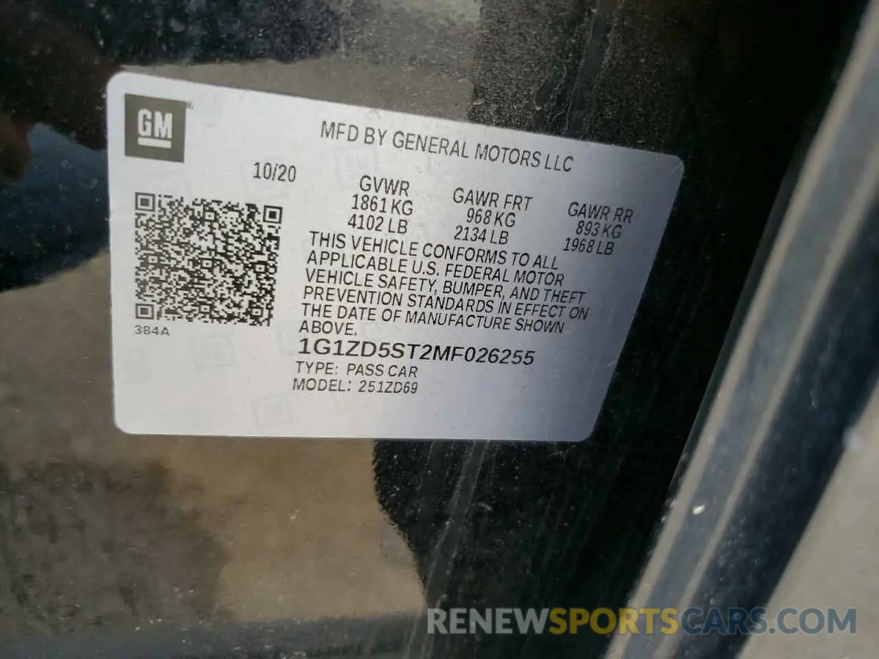 12 Photograph of a damaged car 1G1ZD5ST2MF026255 CHEVROLET MALIBU 2021