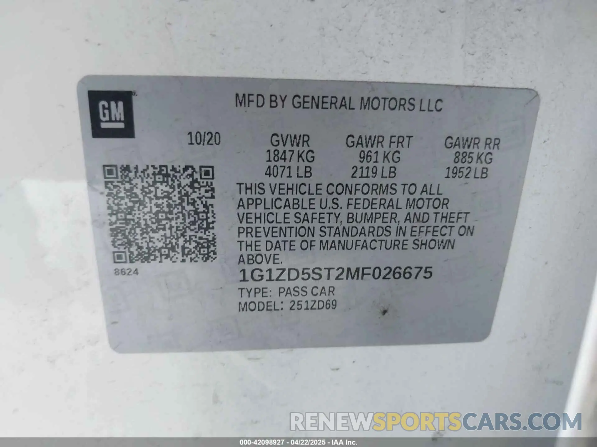 9 Photograph of a damaged car 1G1ZD5ST2MF026675 CHEVROLET MALIBU 2021