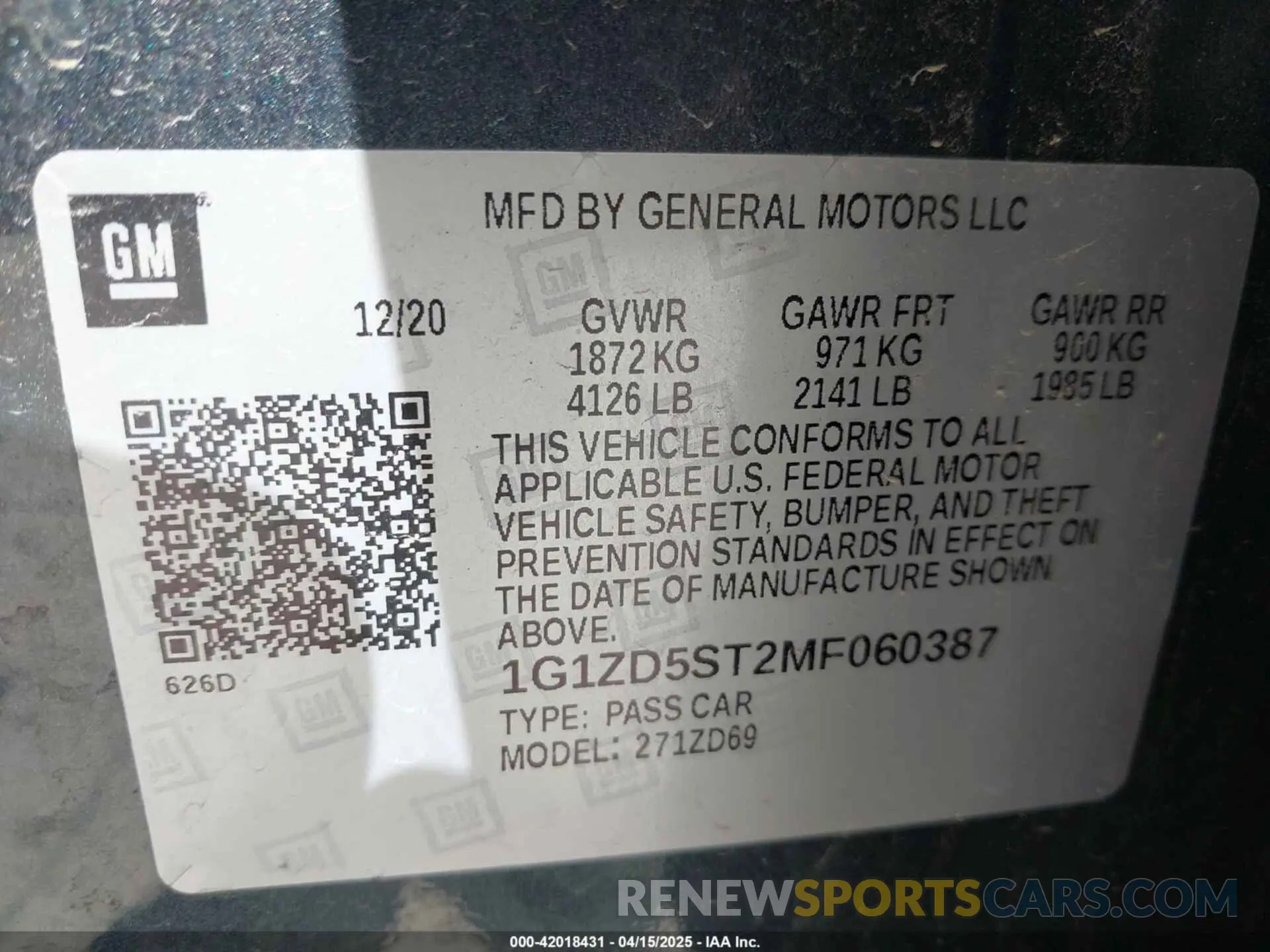 9 Photograph of a damaged car 1G1ZD5ST2MF060387 CHEVROLET MALIBU 2021