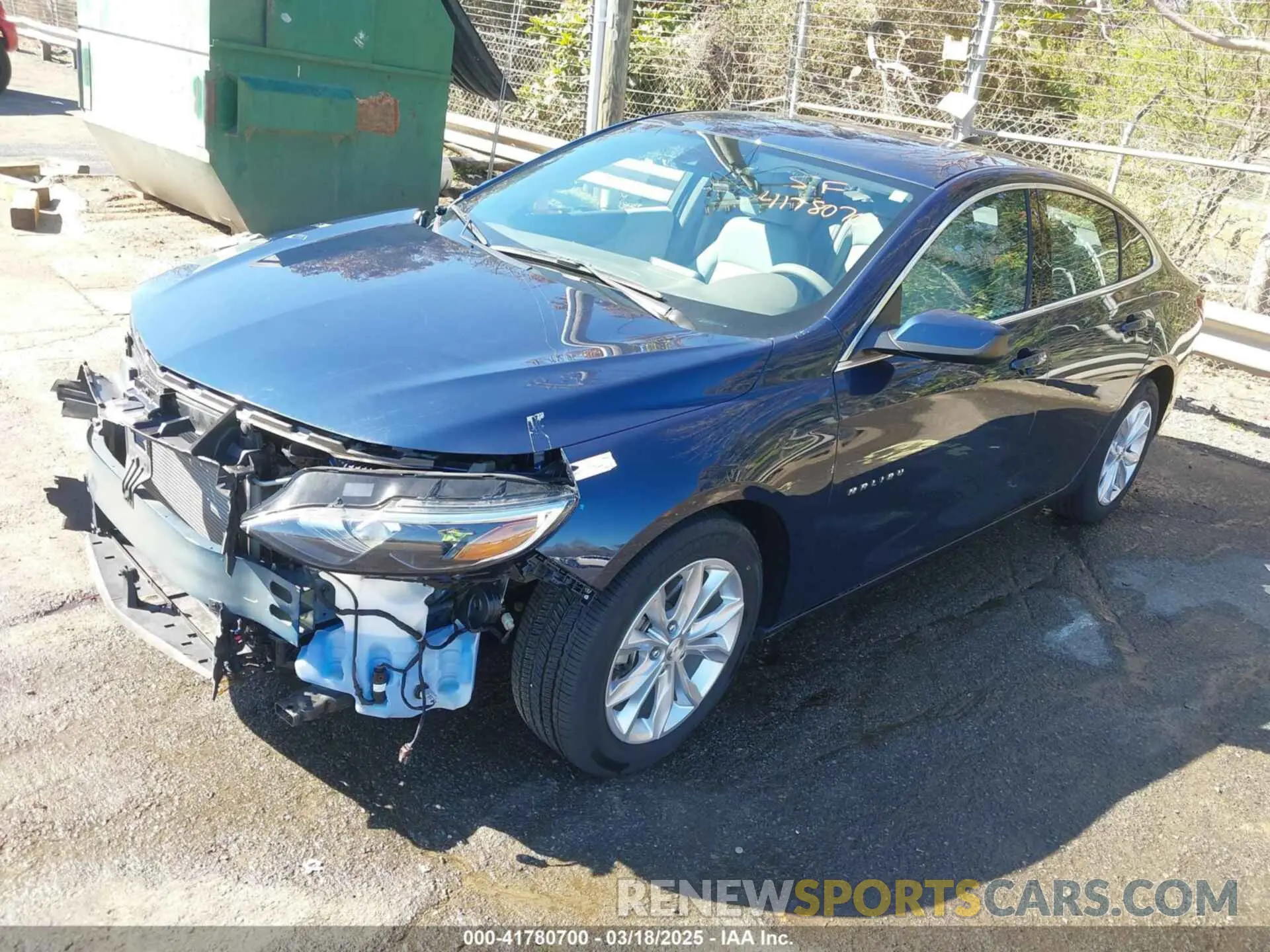 2 Photograph of a damaged car 1G1ZD5ST2MF084155 CHEVROLET MALIBU 2021