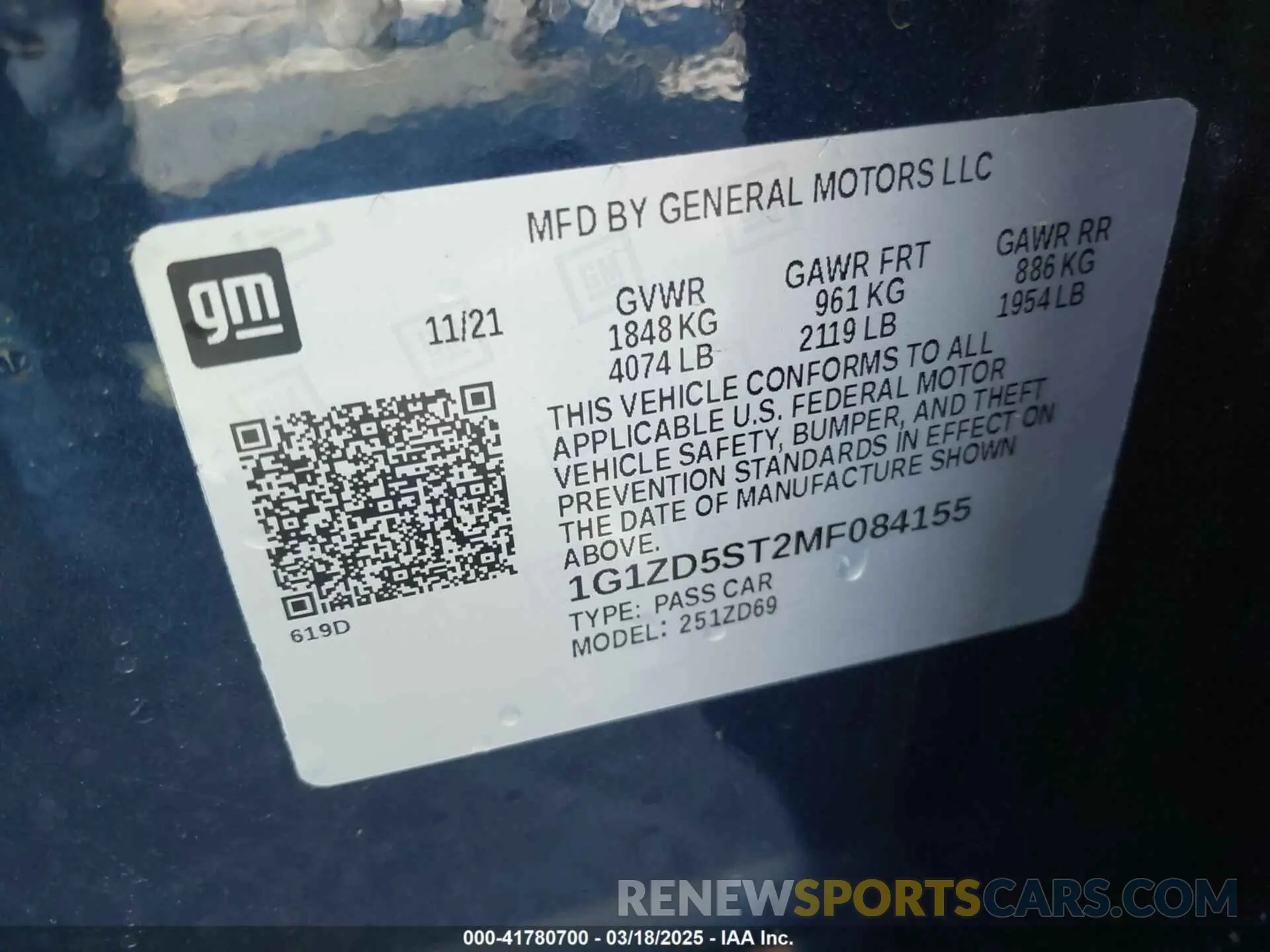 9 Photograph of a damaged car 1G1ZD5ST2MF084155 CHEVROLET MALIBU 2021