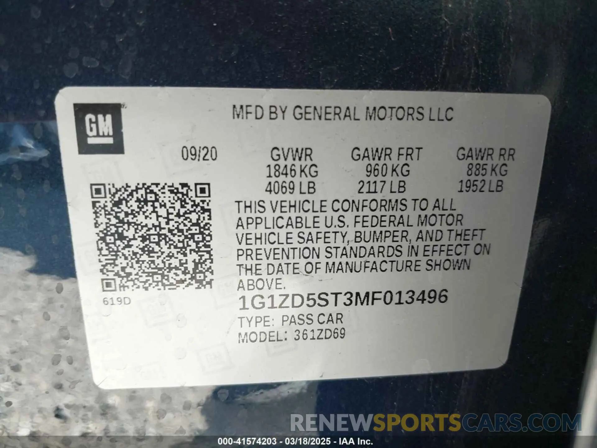 9 Photograph of a damaged car 1G1ZD5ST3MF013496 CHEVROLET MALIBU 2021