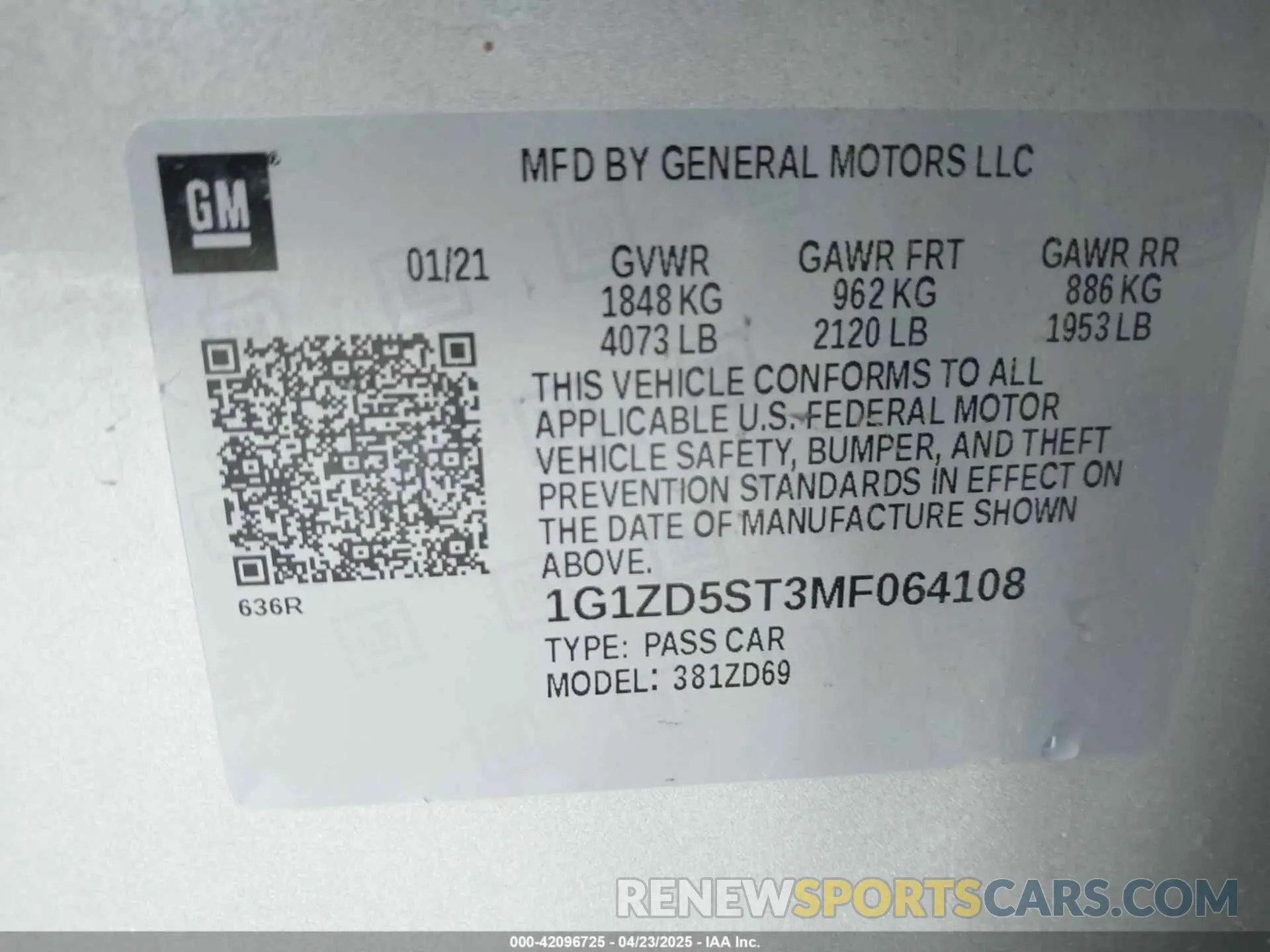 9 Photograph of a damaged car 1G1ZD5ST3MF064108 CHEVROLET MALIBU 2021
