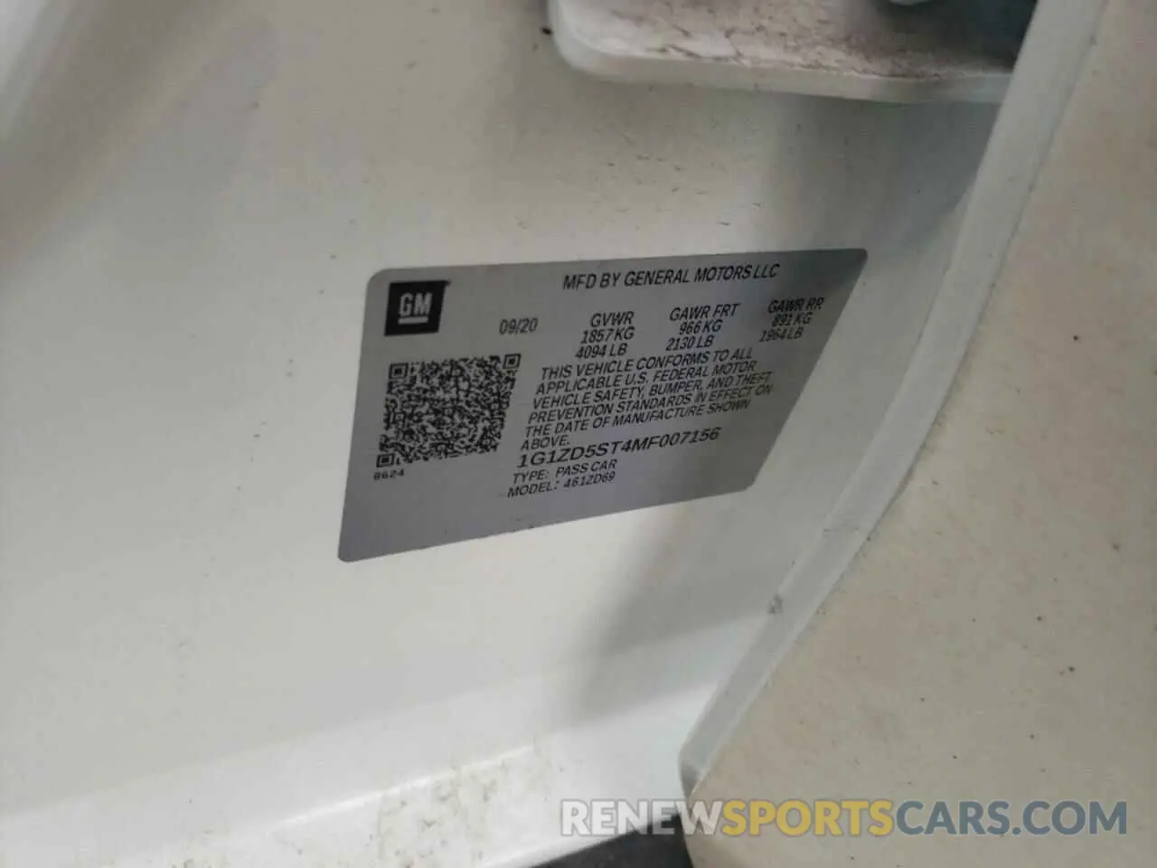 12 Photograph of a damaged car 1G1ZD5ST4MF007156 CHEVROLET MALIBU 2021