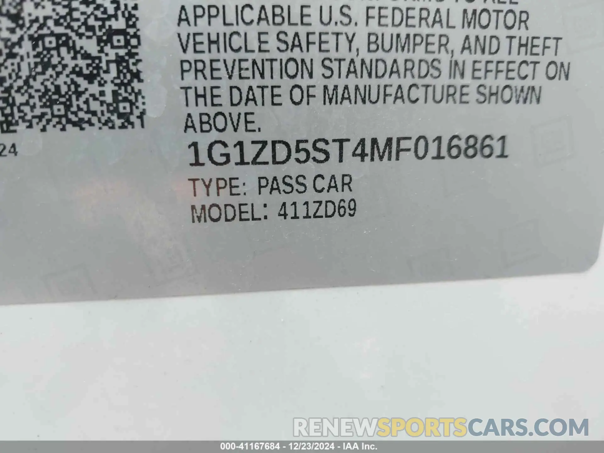 9 Photograph of a damaged car 1G1ZD5ST4MF016861 CHEVROLET MALIBU 2021